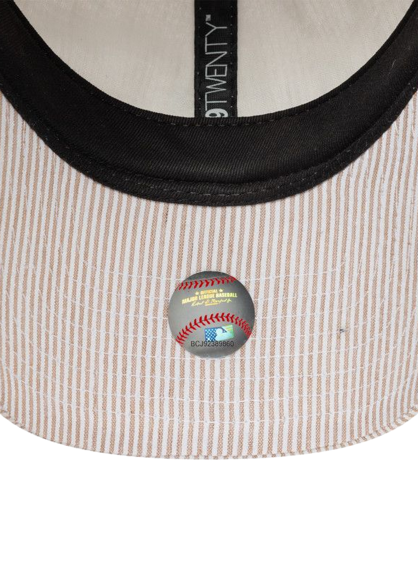 Striped cap with embroidered logo NEW ERA Beige