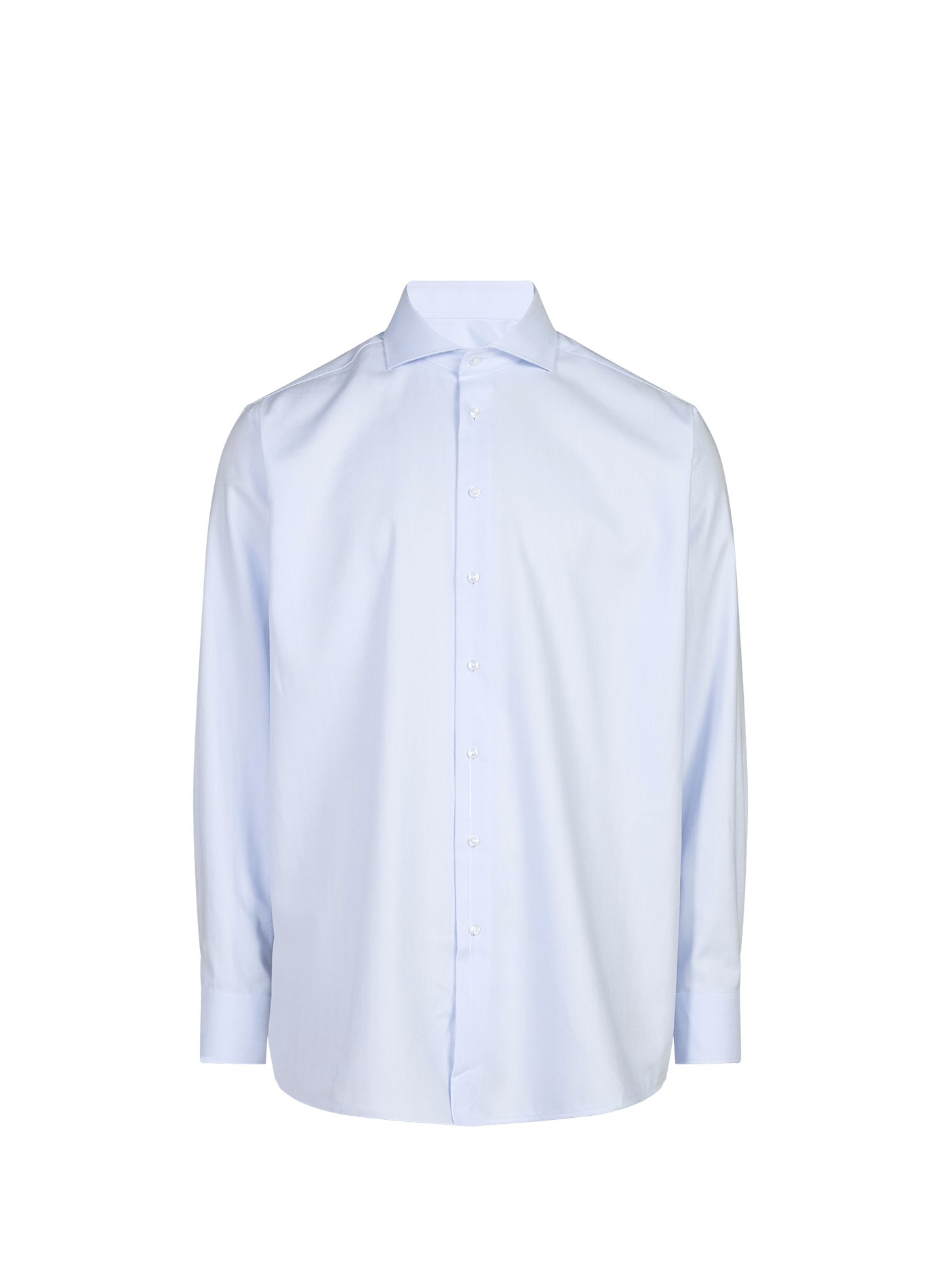 Straight Cotton Shirt with Pattern SEIDENSTICKER Blue