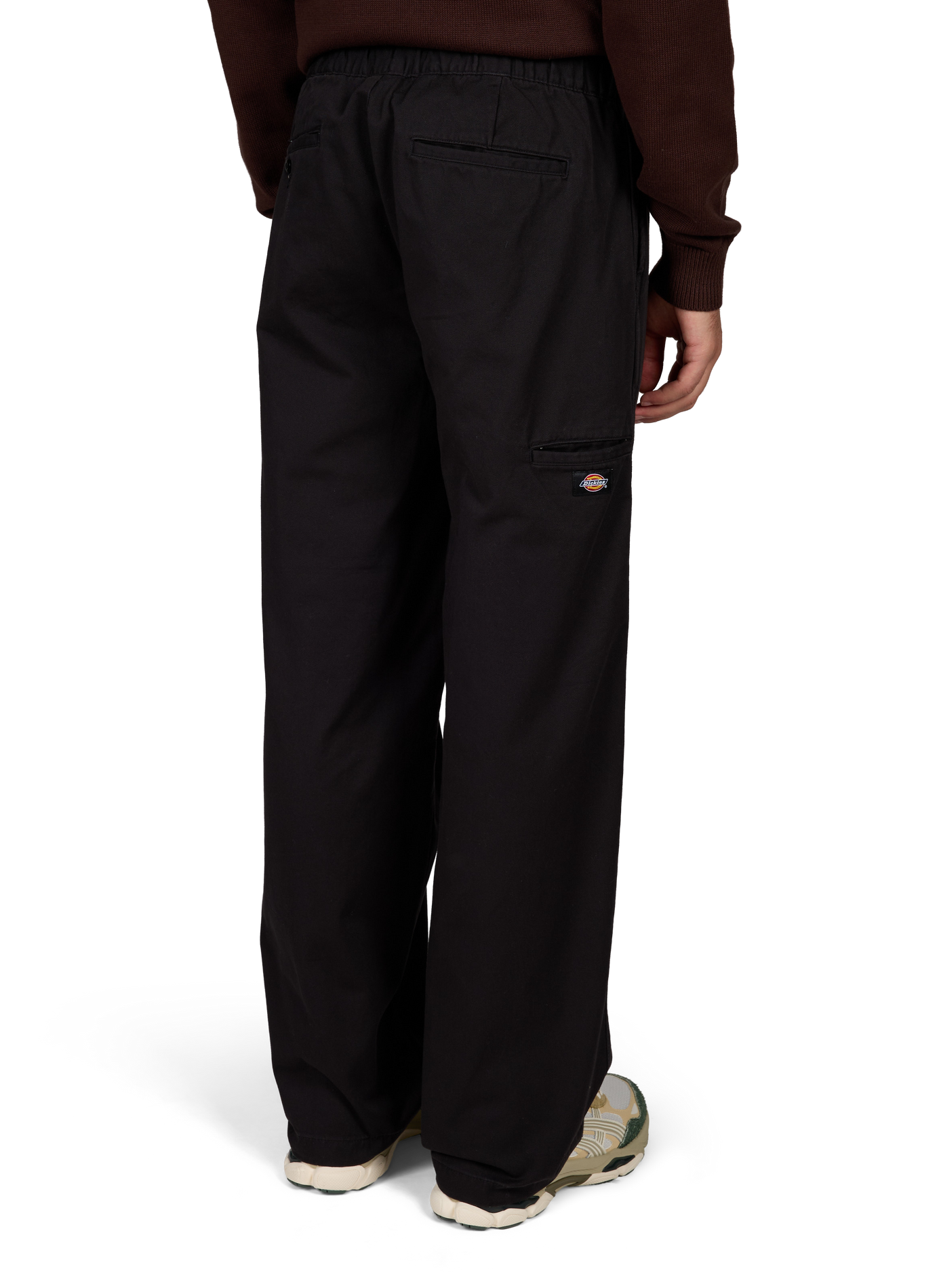 Pantalon droit à taille élastique en coton DICKIES Noir