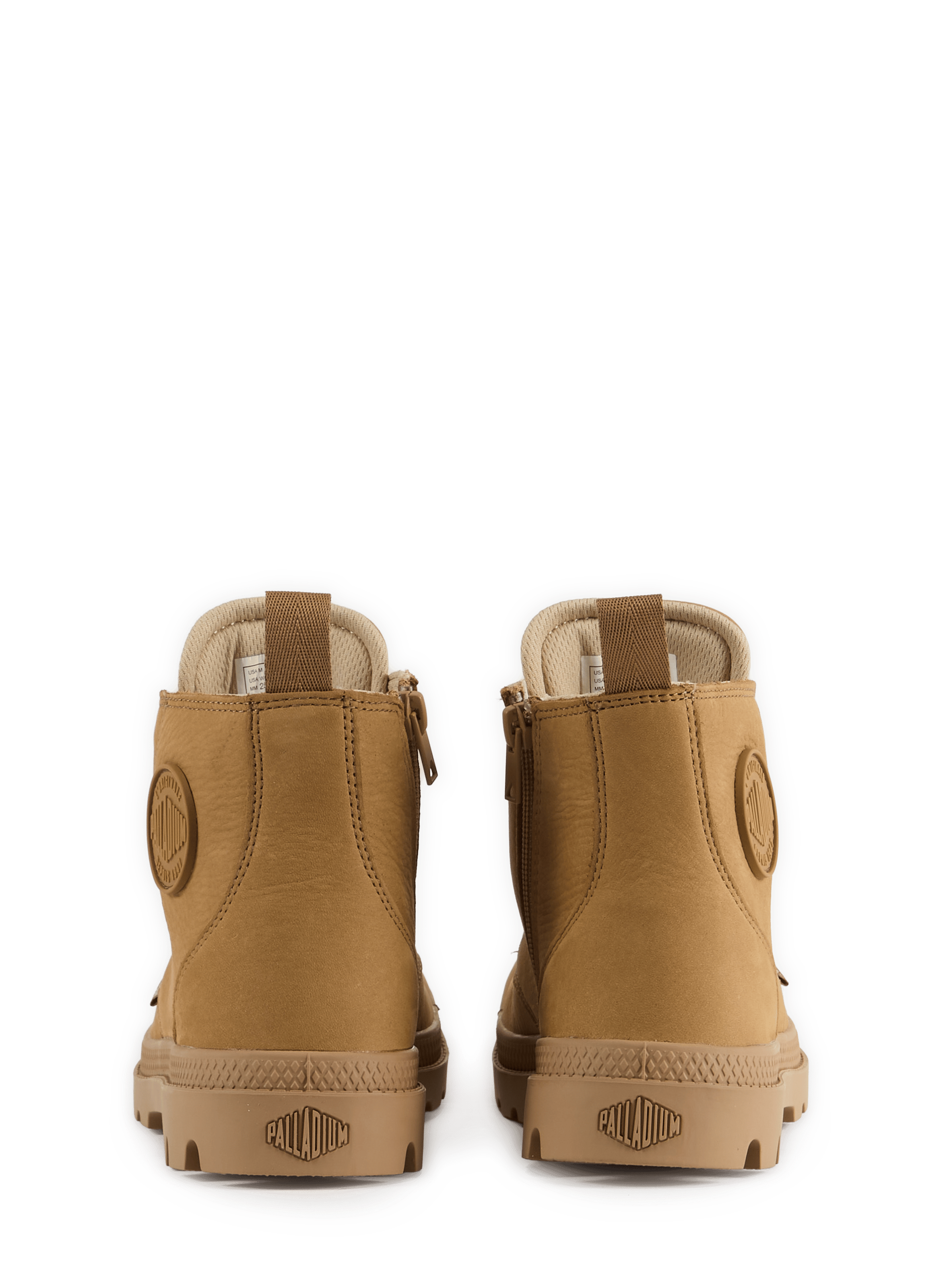 Dual material lace-up Ankle boots  PALLADIUM Brown