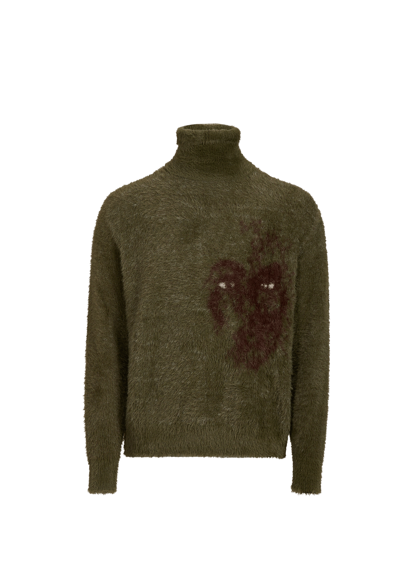 Oversized high-neck faux fur-effect sweater KIDSUPER Green