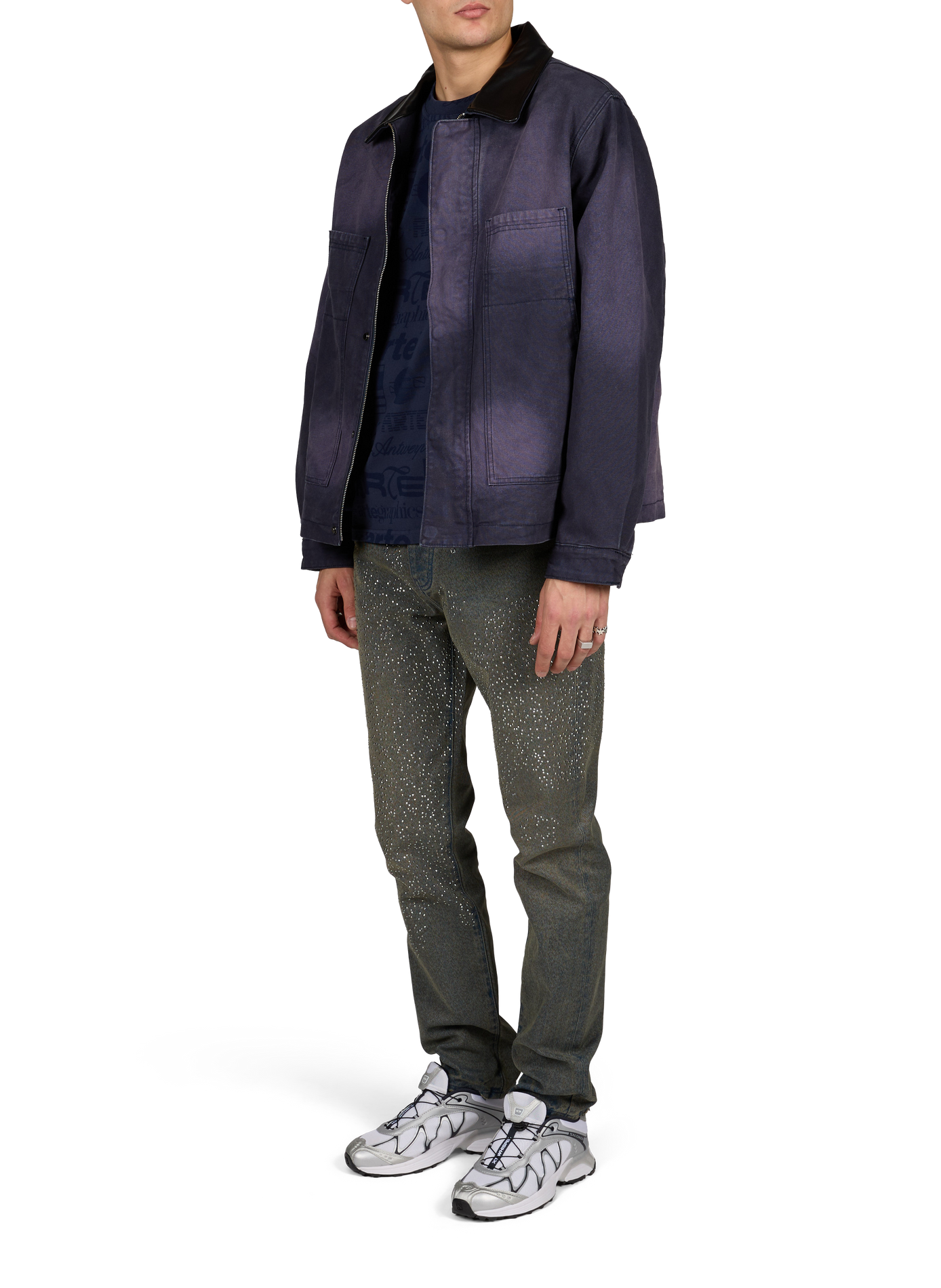 Gerade Baumwolljacke ARTE ANTWERP Blau