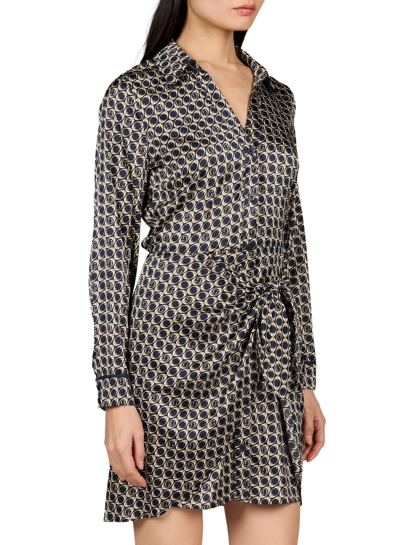 Alya printed short tie dress GUESS Beige