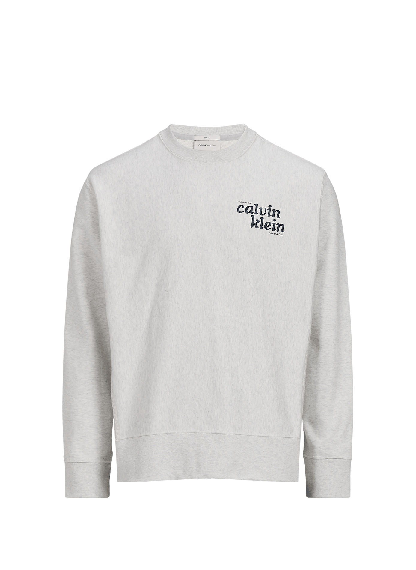 Straight cotton-blend sweatshirt CALVIN KLEIN Grey