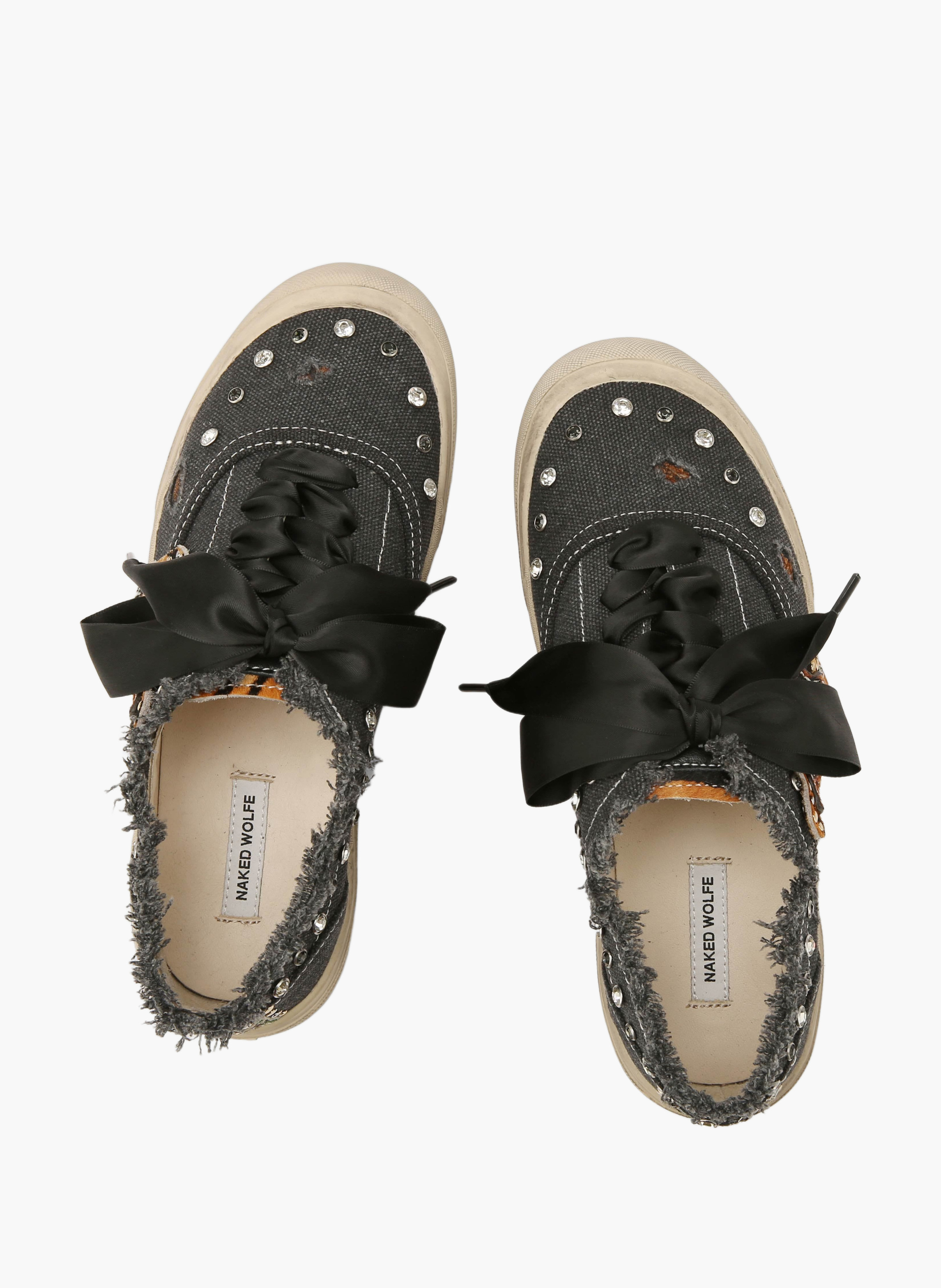 Baskets mission en toile NAKED WOLFE Noir