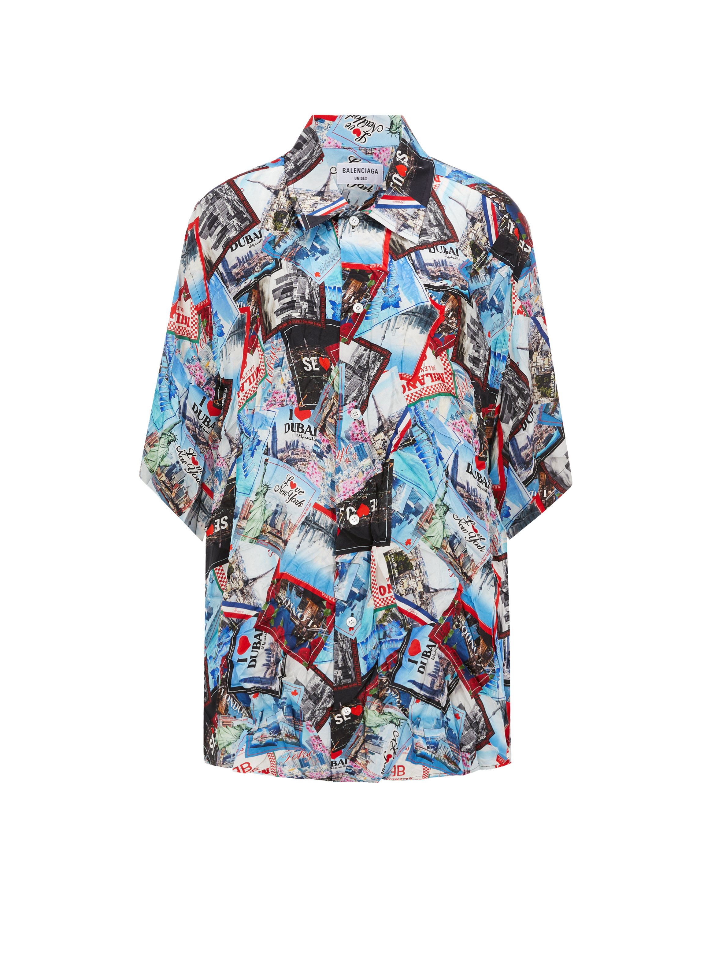 Chemise patchwork en soie