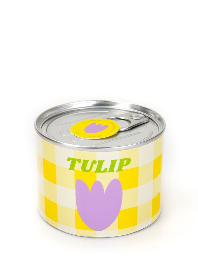 Tulip tin candle TO FROM