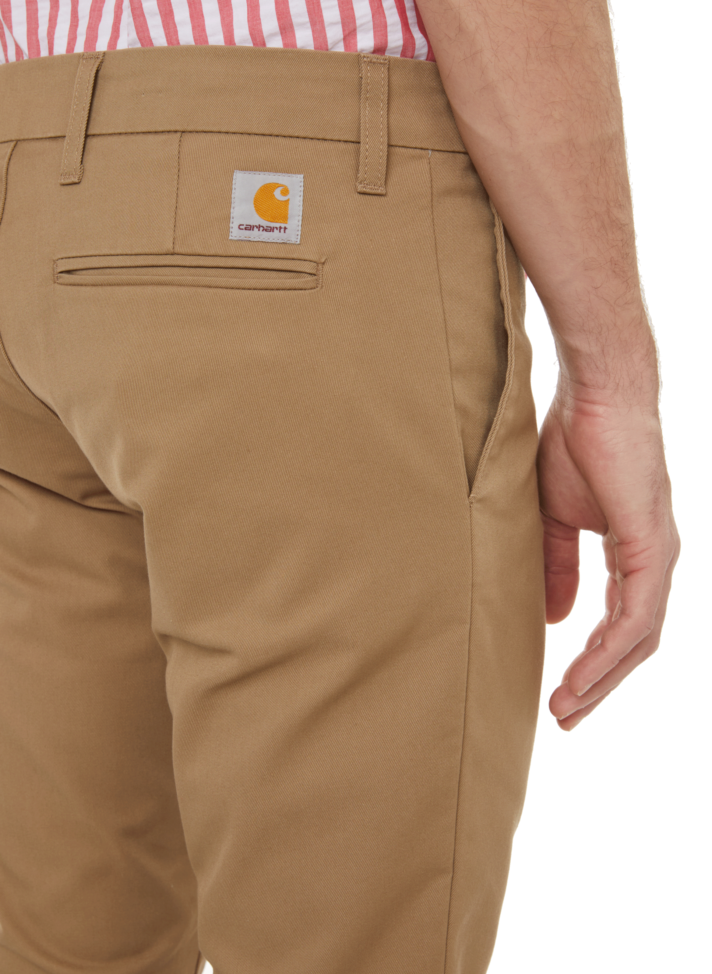 Stretch cotton trousers CARHARTT WIP Brown