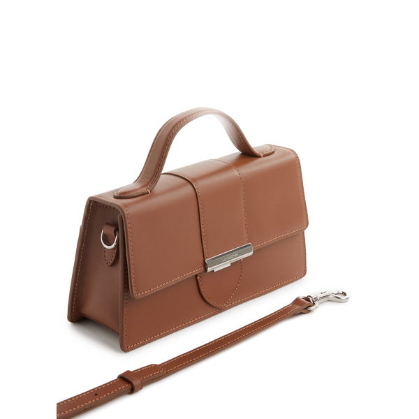 Lancaster Leather Baguette Bag In Brown