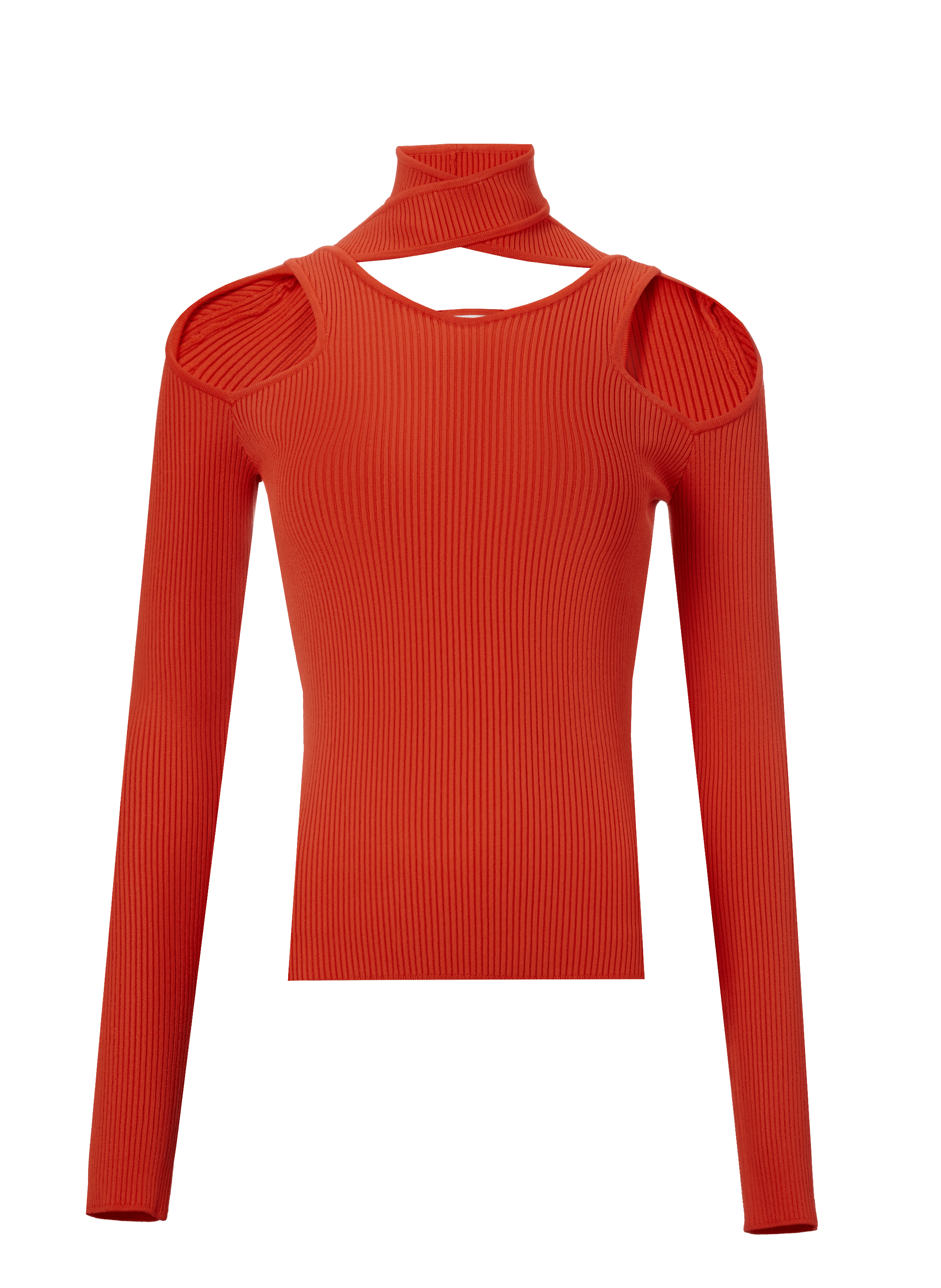 Top en maille à découpes COPERNI Rouge