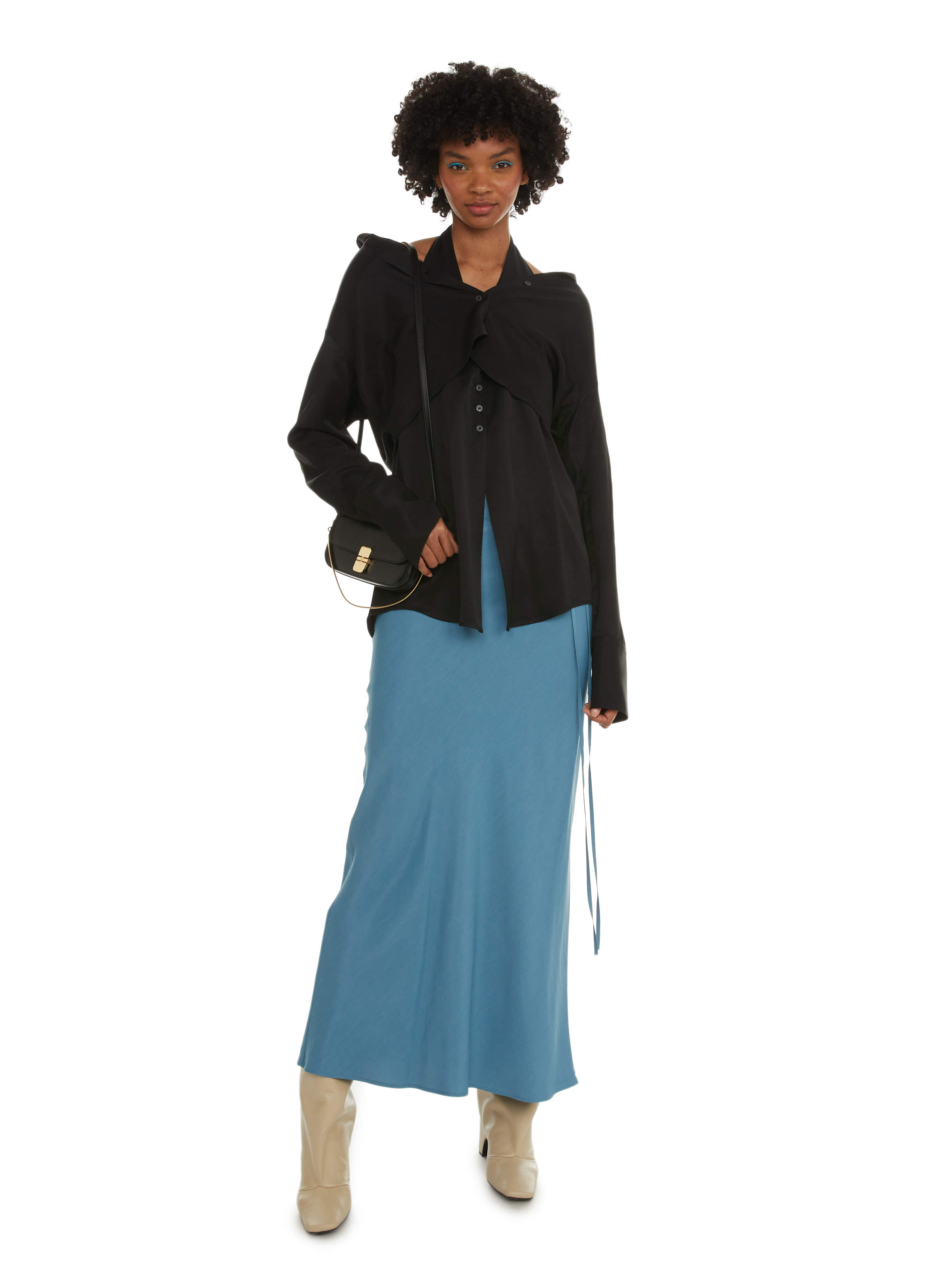 Satin shirt EUDON CHOI Black