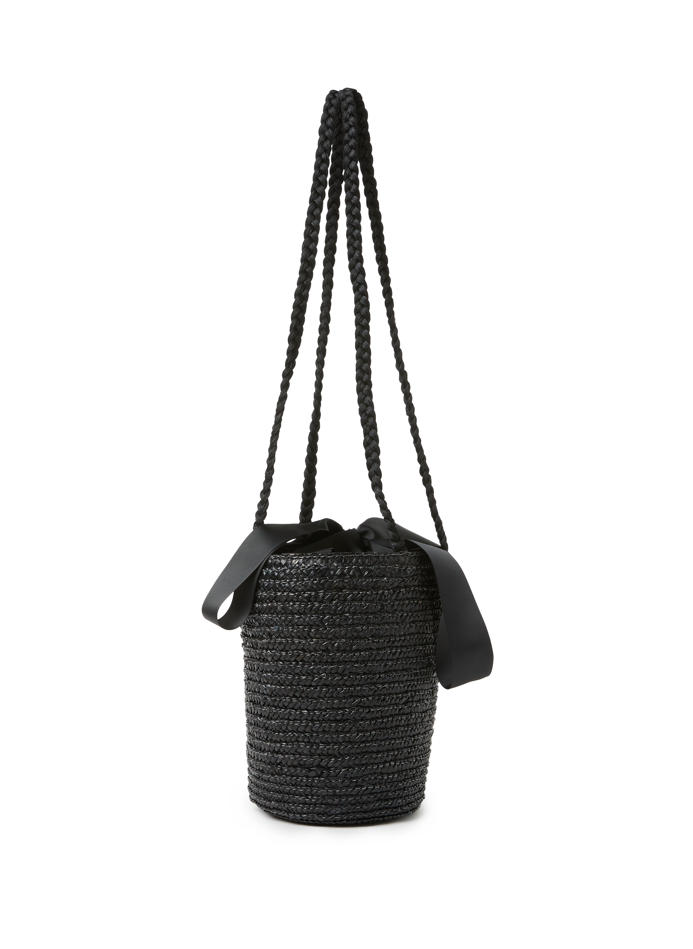 Panier en paille AU PRINTEMPS PARIS Noir