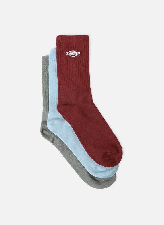Solid High Socks with Logo Red by DICKIES DICKIES Solid High Socks with Logo Red