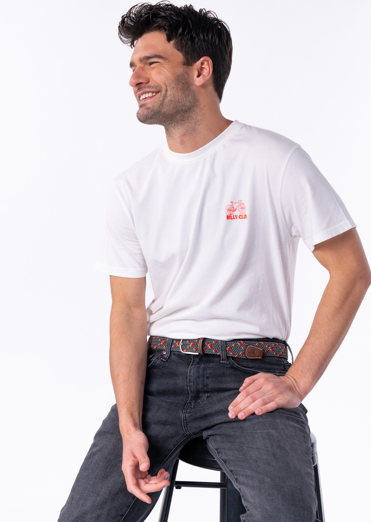 Ceinture tressée élastique multicolore BILLYBELT Vert