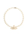 Collier One Row Pearl | Doré by VIVIENNE WESTWOOD VIVIENNE WESTWOOD Collier One Row Pearl | Doré