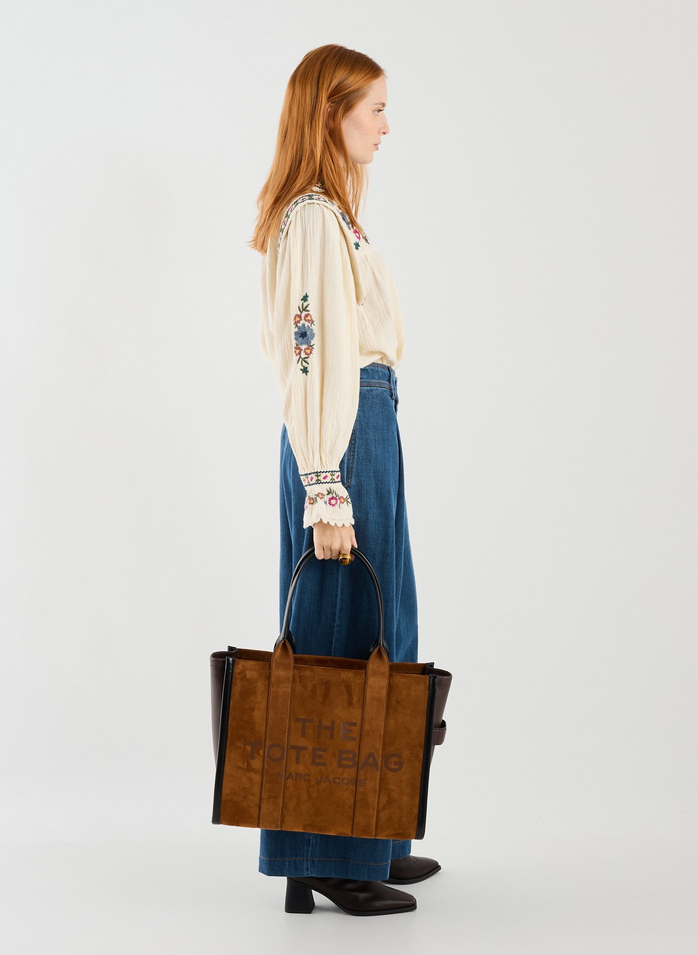 Sac cabas The Suede Large Tote  MARC JACOBS Marron