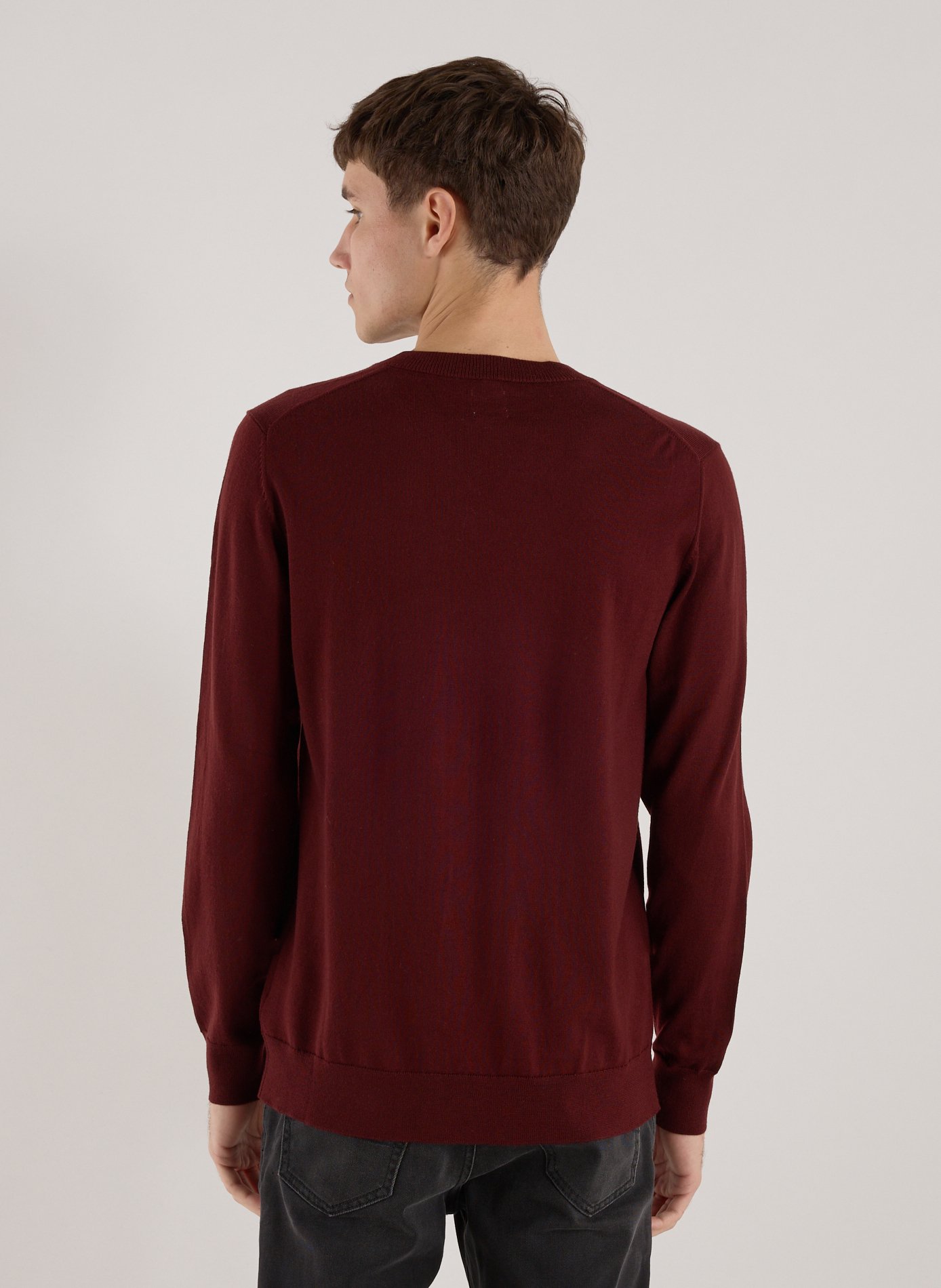  Round-neck wool jumper AU PRINTEMPS PARIS Red