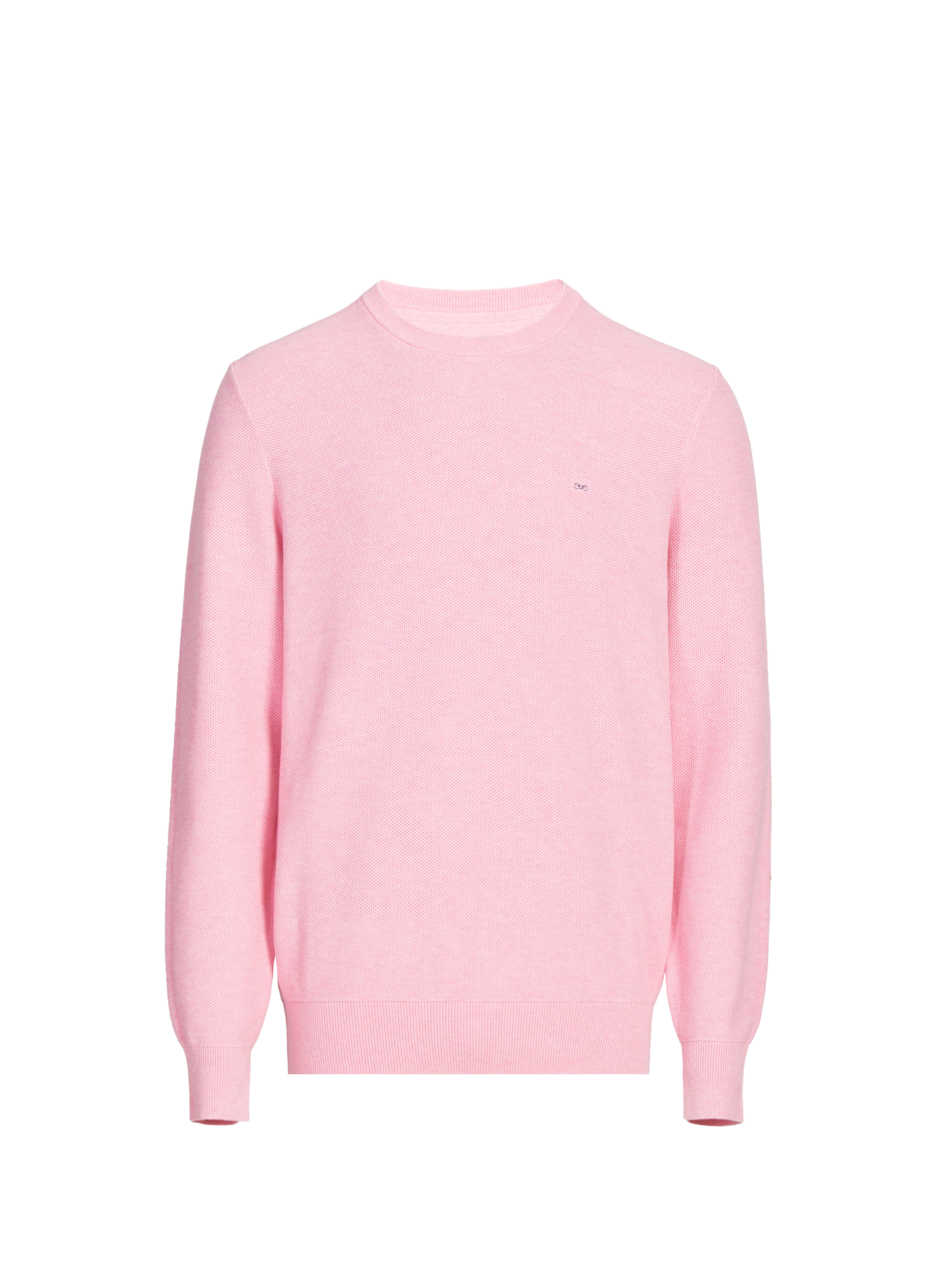 EDEN PARK Round neck sweater with cotton embroidery Pink
