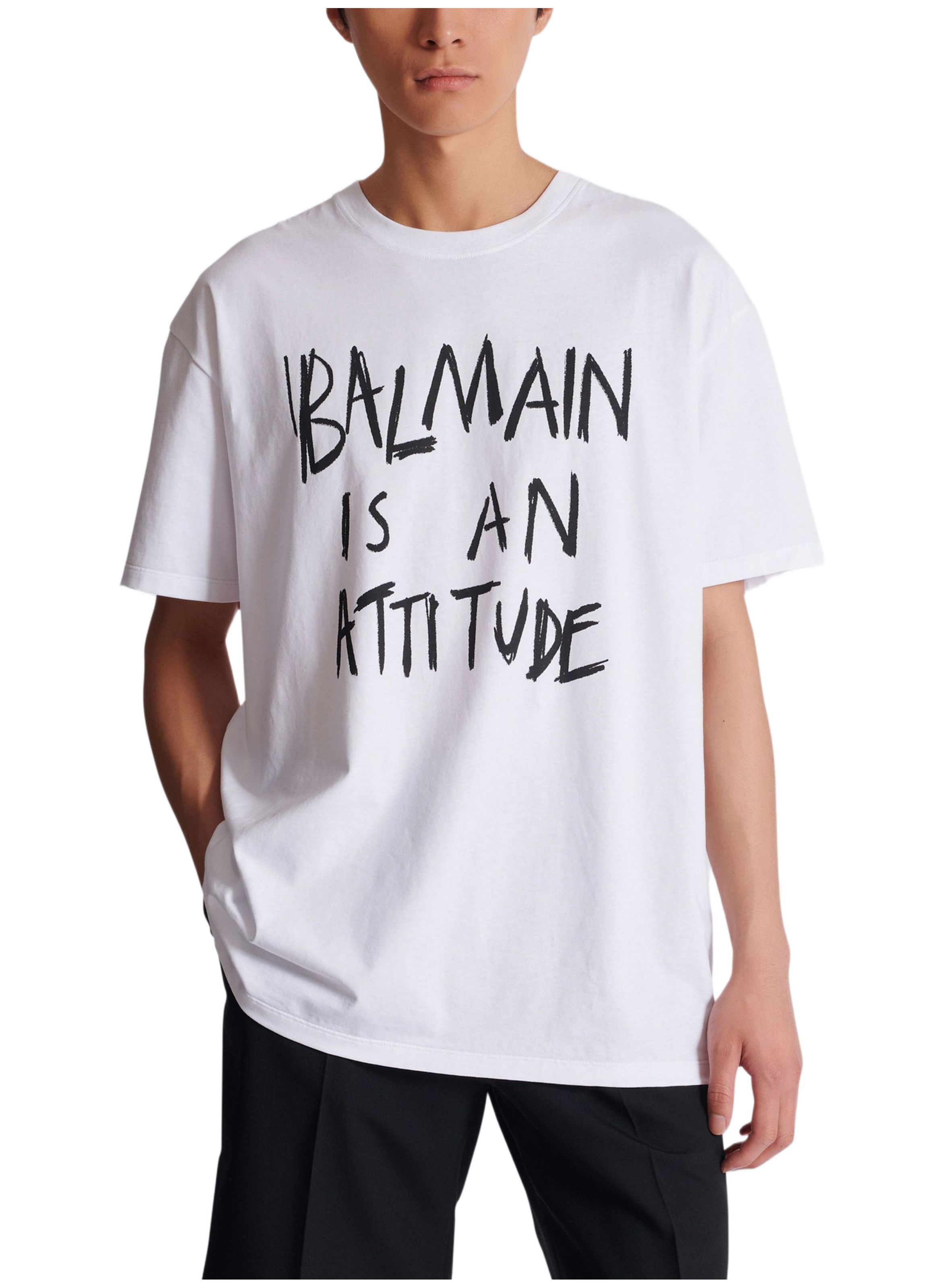 T-shirt à imprimé BALMAIN Blanc