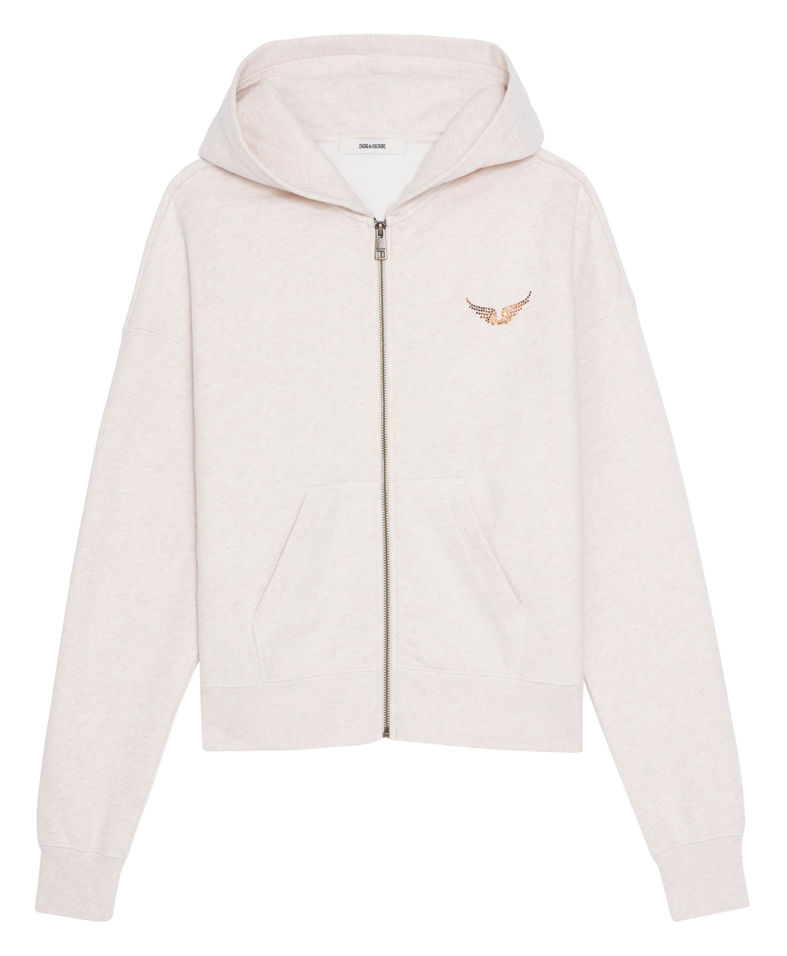 Sweat zippé à capuche à strass mia ZADIG&VOLTAIRE Marron