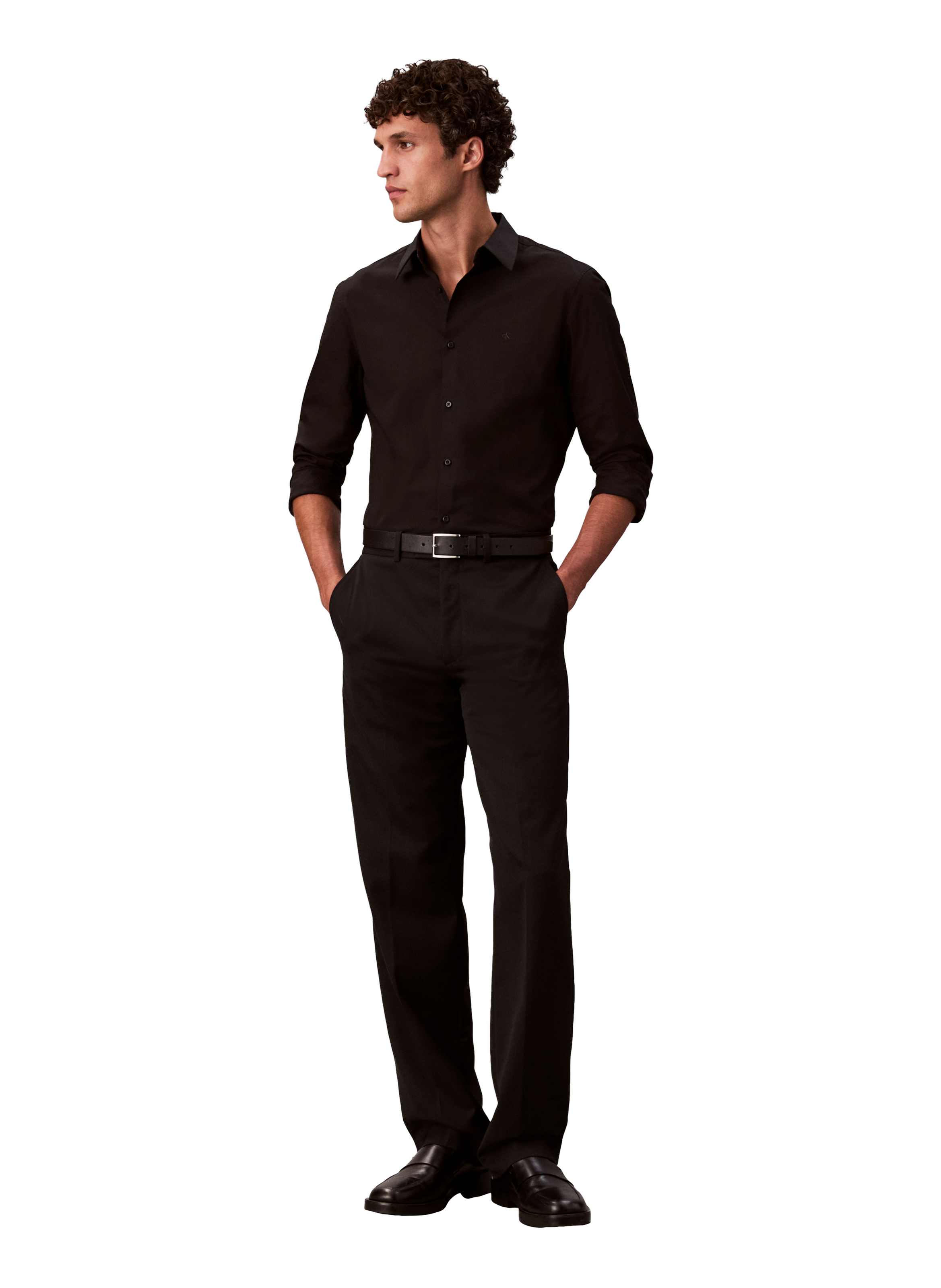 Cotton poplin shirt CALVIN KLEIN Black