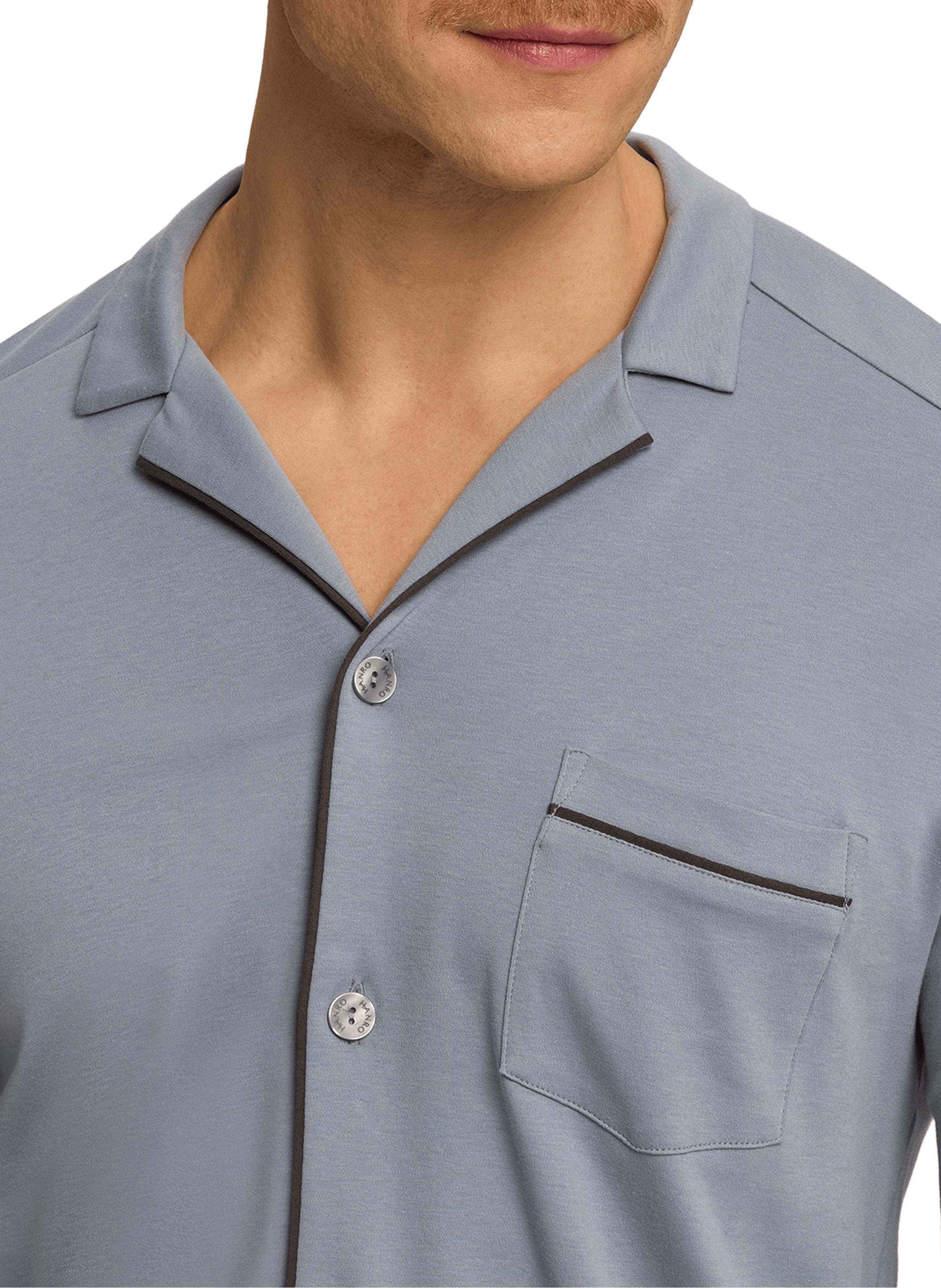 Cotton pajama set HANRO Blue