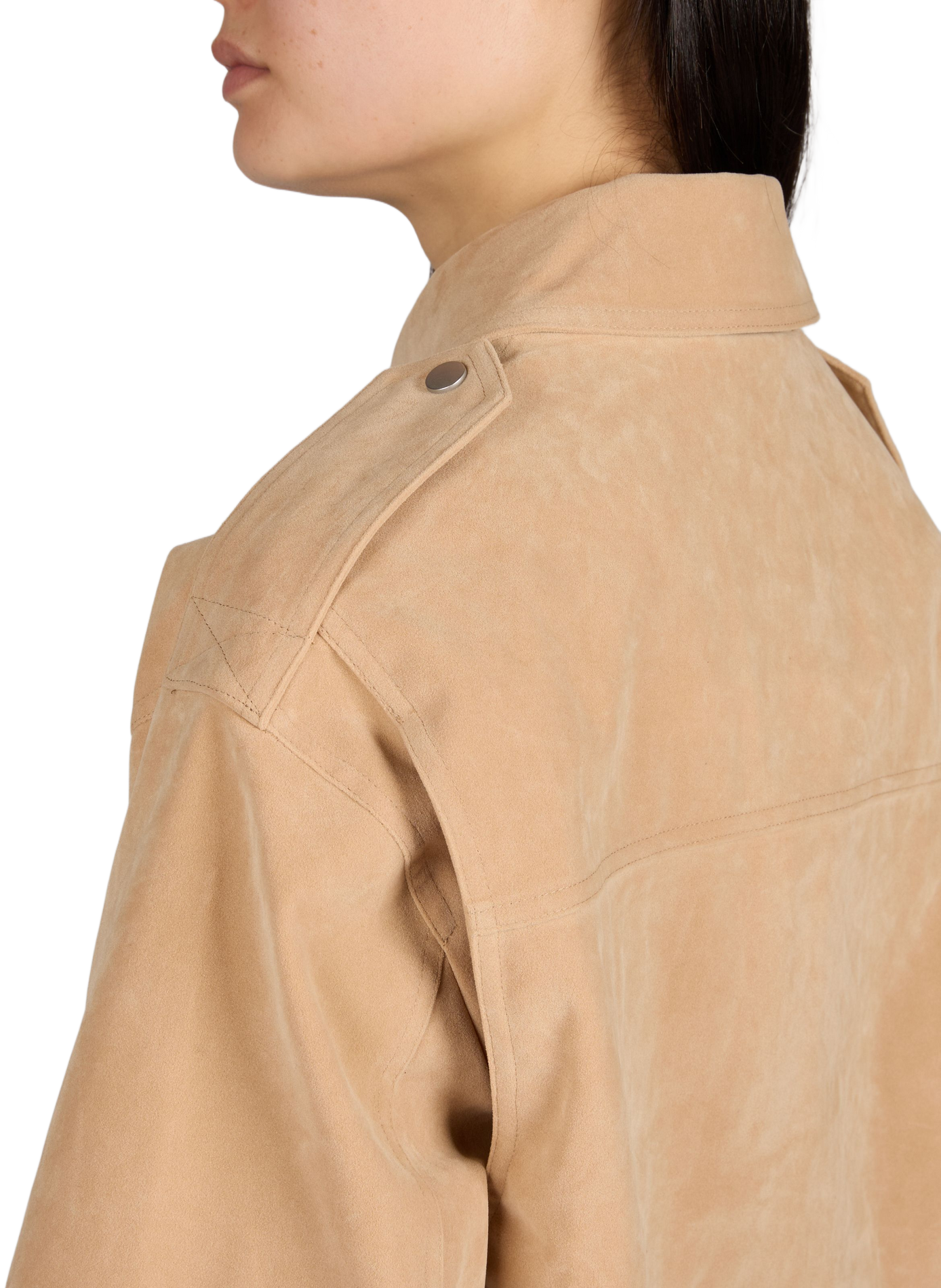 Light suede effect jacket TOPSHOP Grey