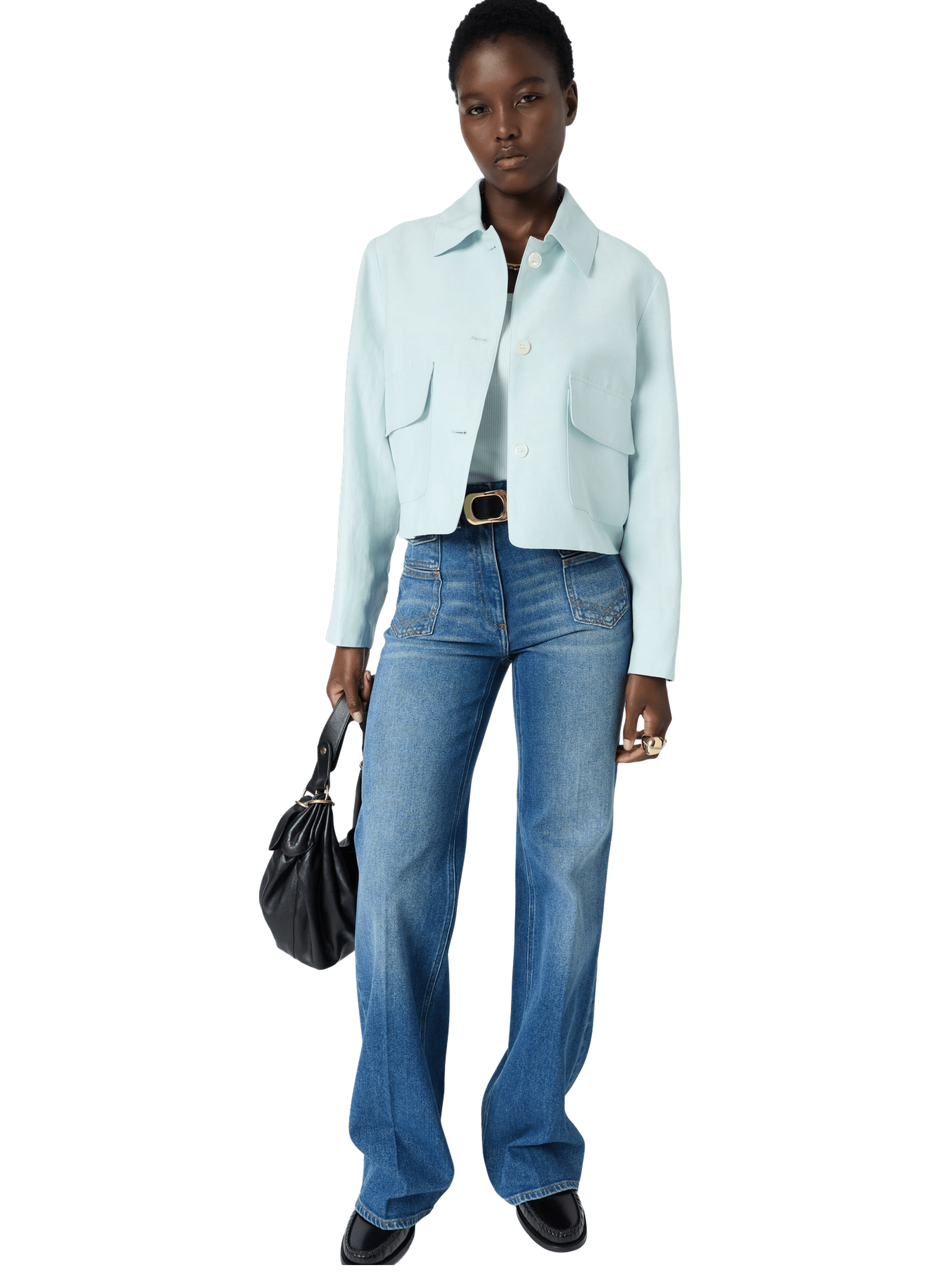 Veste courte à col chemise - tilda GERARD DAREL Vert