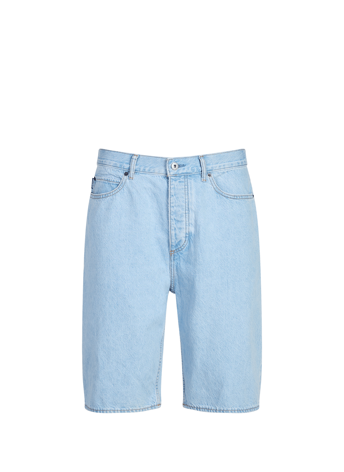 Short Skate en denim de coton HUGO BLUE Bleu
