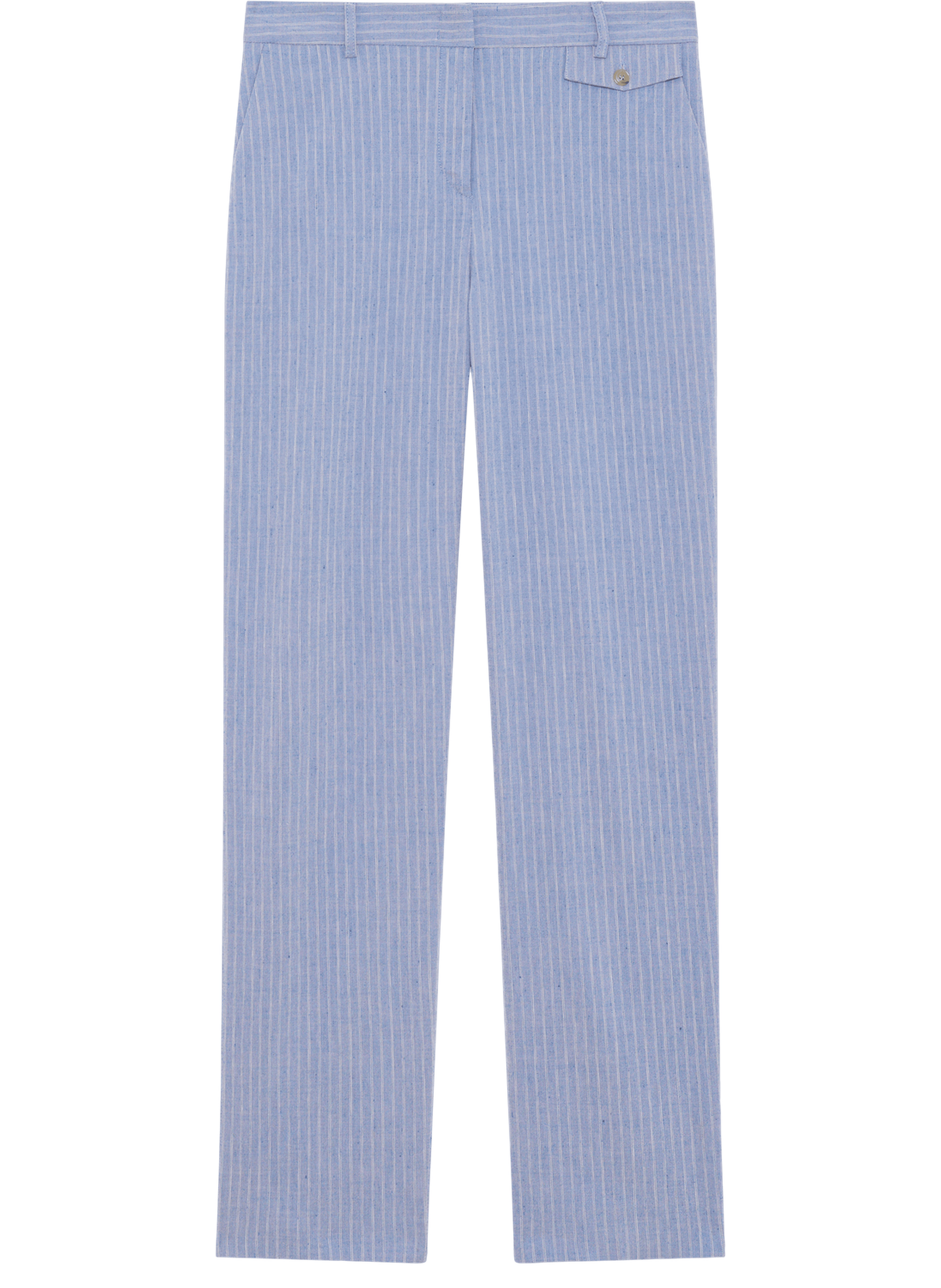 Pantalon ajusté de tailleur à rayures - biba PABLO Blanc