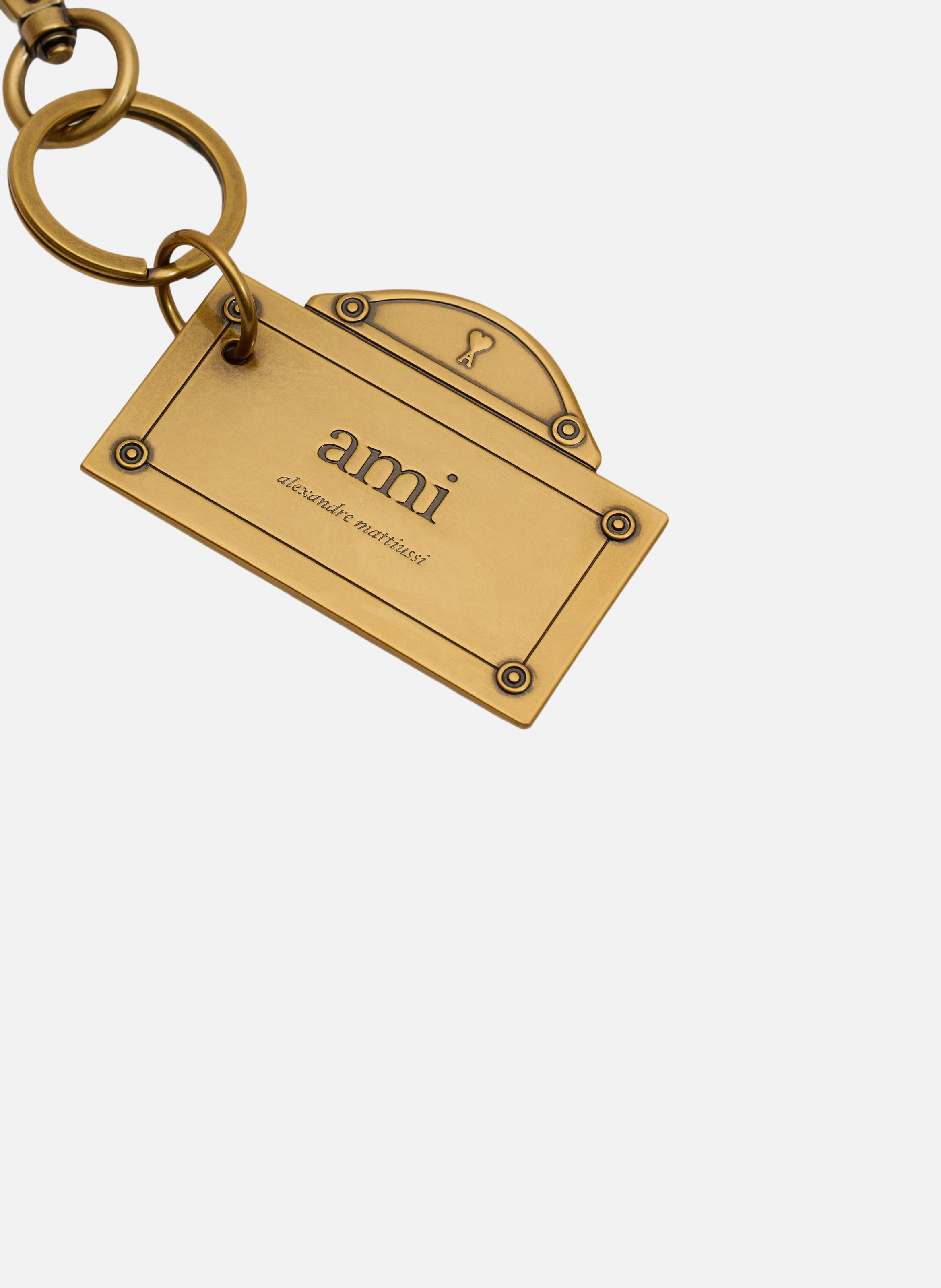 Porte clés plaque de rue unisexe AMI PARIS Jaune