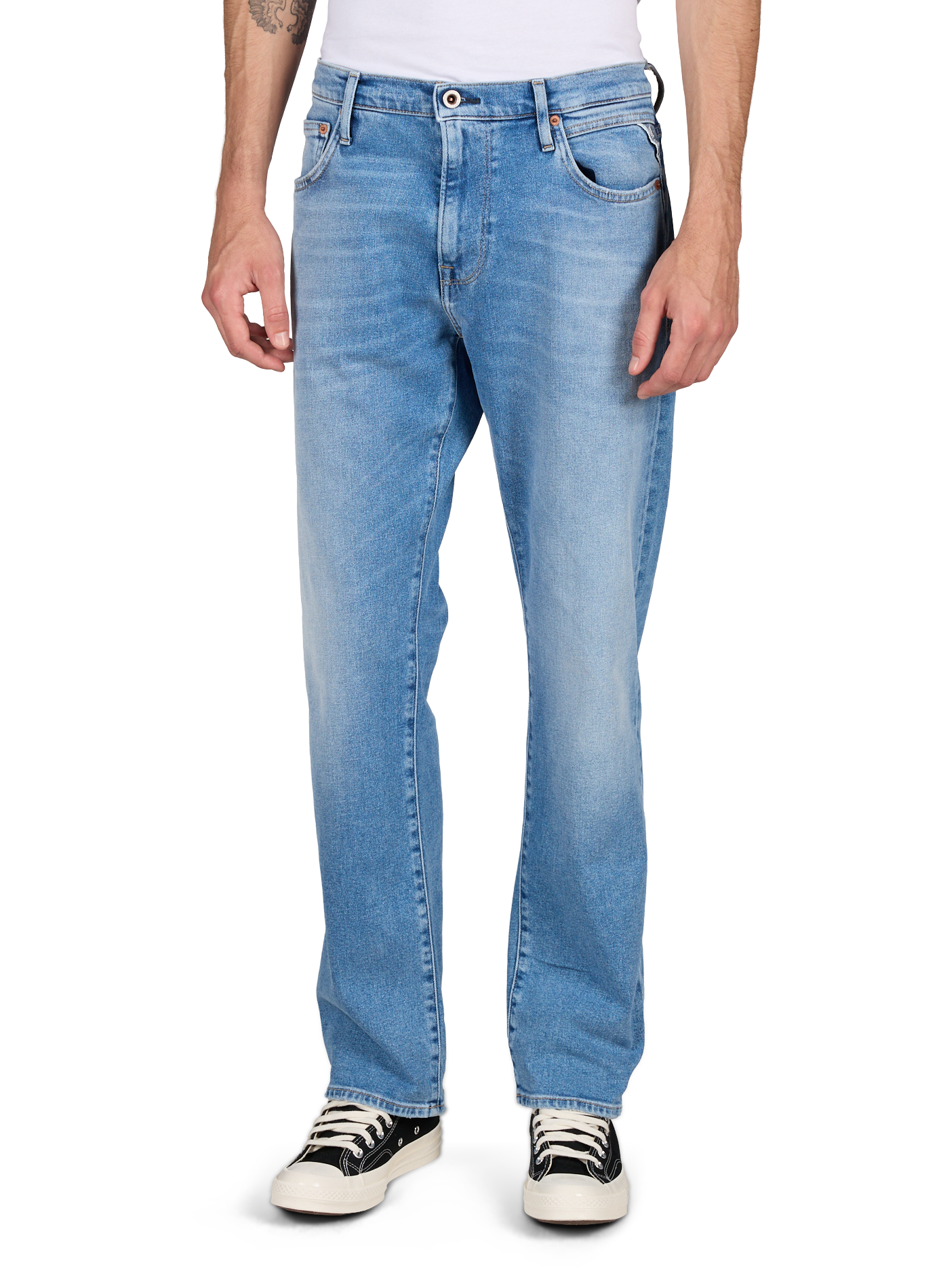 Straight-cut cotton-blend jeans REPLAY Blue
