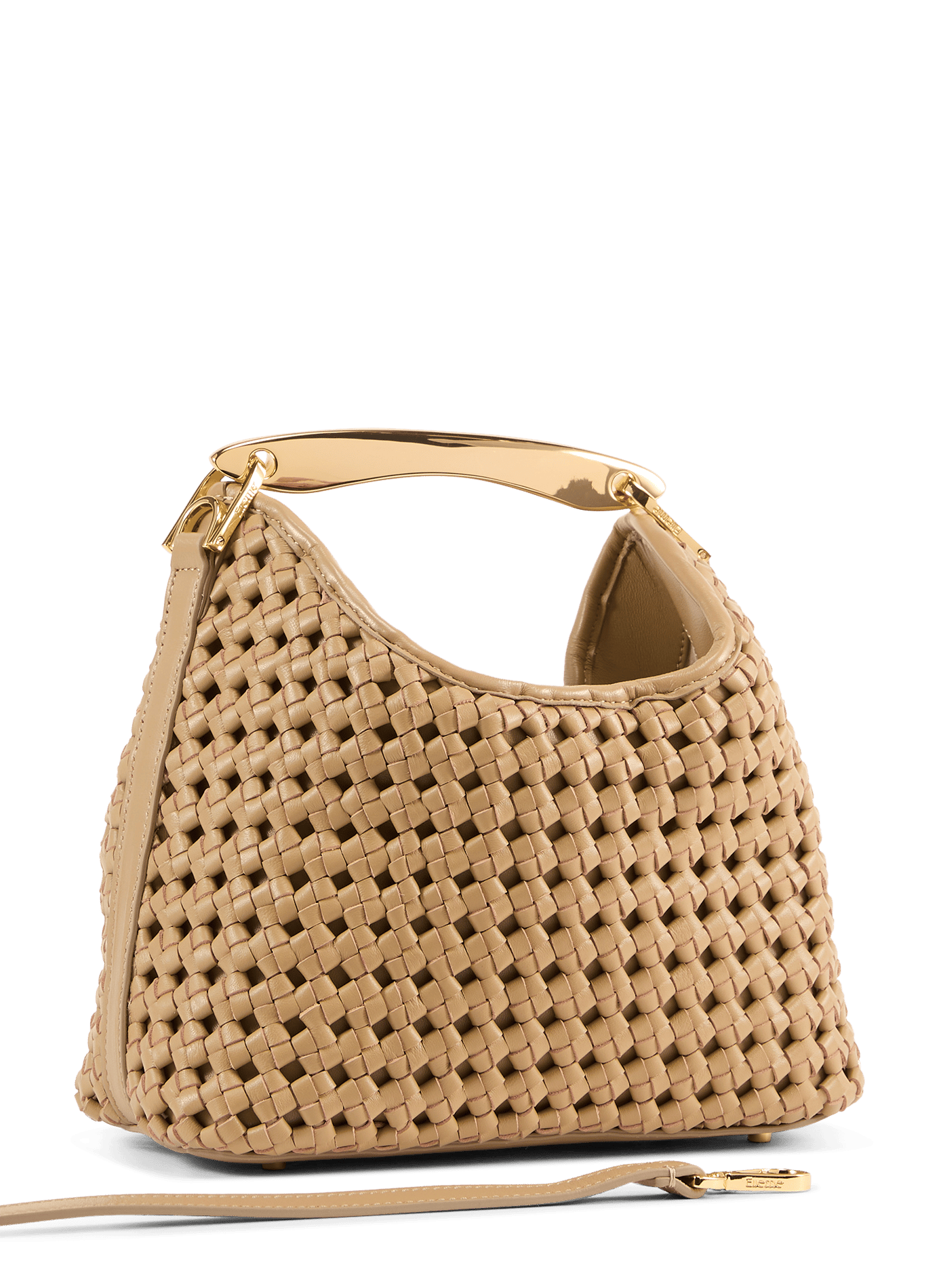 Sac à main Boomerang tressé en cuir | Beige ELLEME Femme