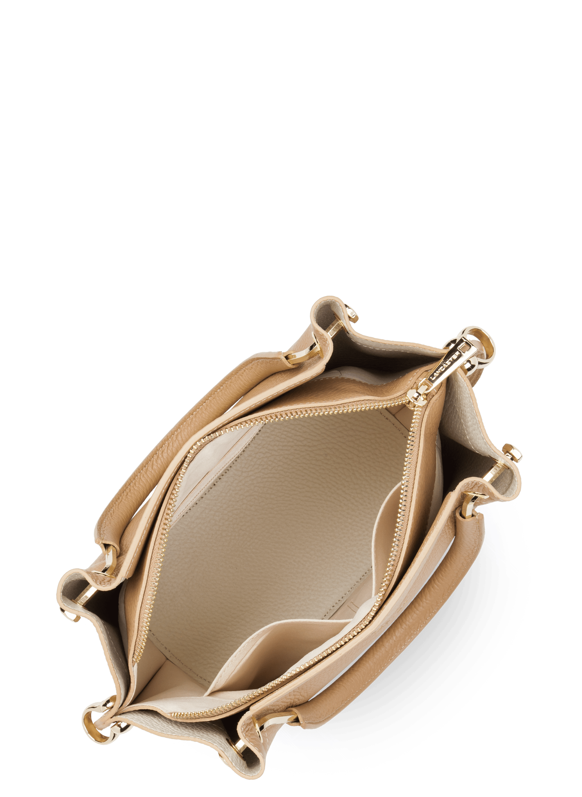 Sac à main - foulonné double louisa LANCASTER Beige