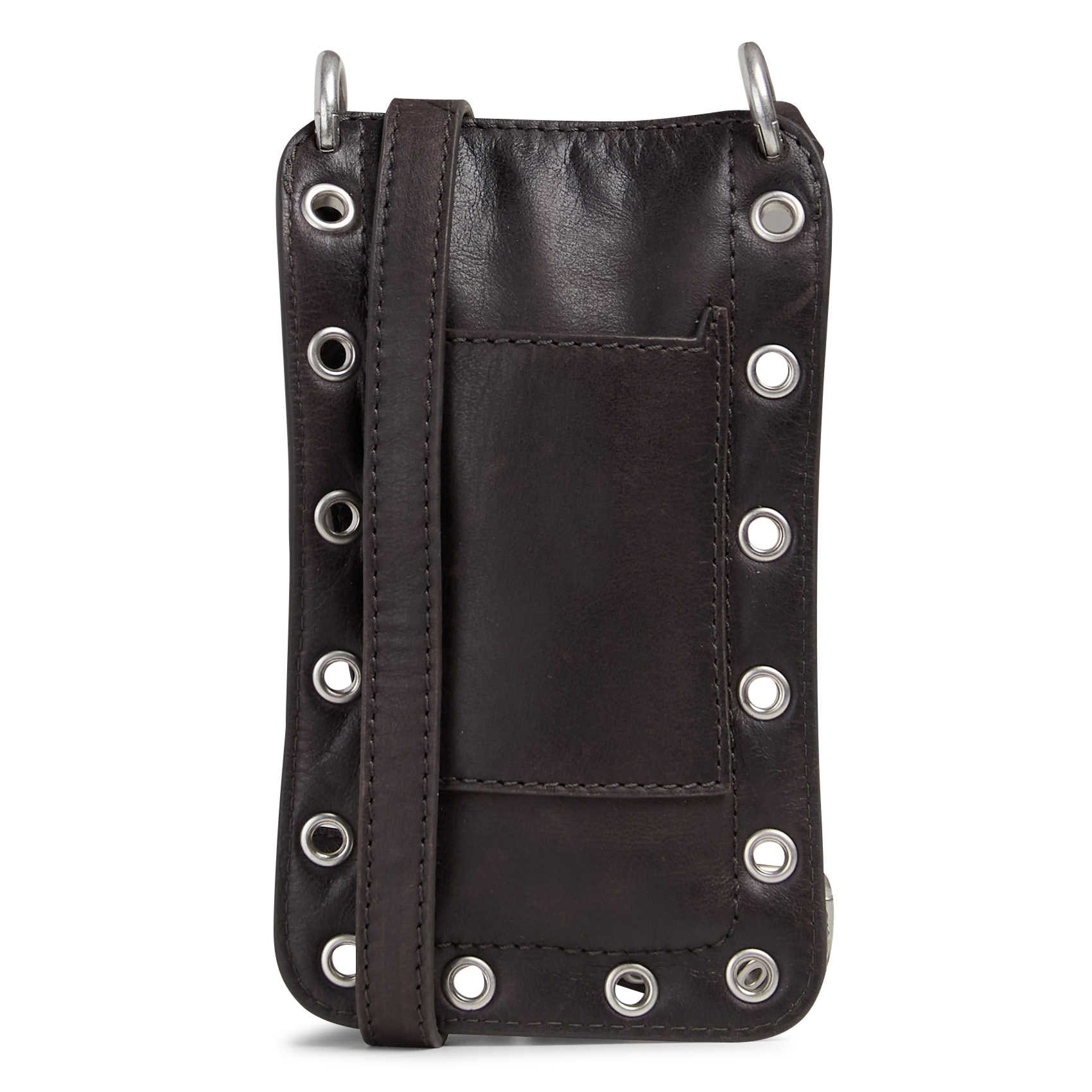 Pochette de téléphone en cuir IKKS Marron