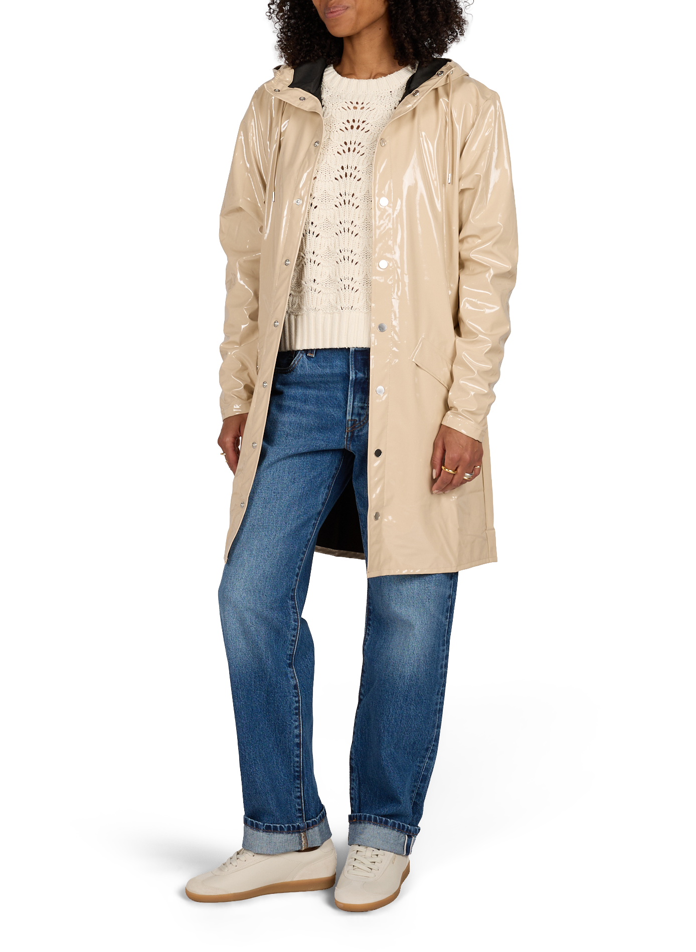 Long hooded raincoat RAINS Blue