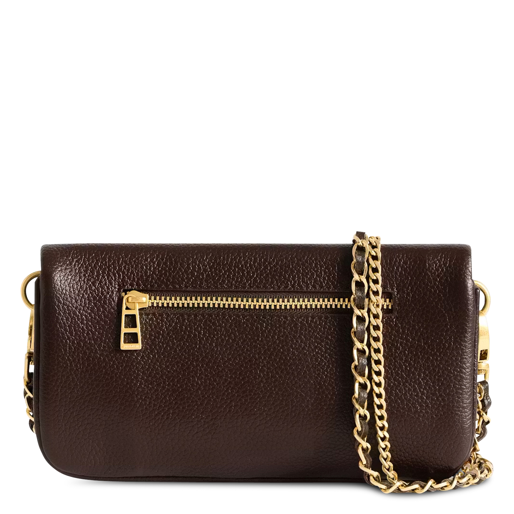 Schoudertas met flap in mini rock leder ZADIG&VOLTAIRE Bruin