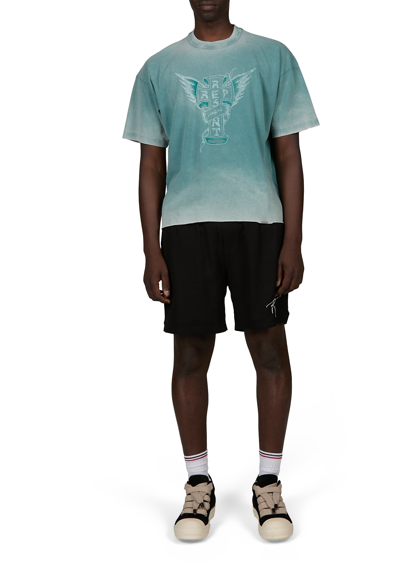 Round neck cotton t-shirt REPRESENT Blue