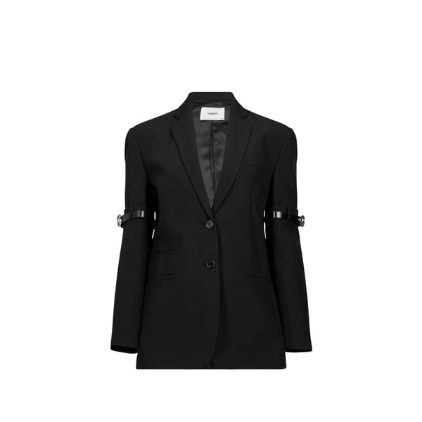 Blazer structuré avec ceinture logotypée Blazer structuré avec ceinture logotypée