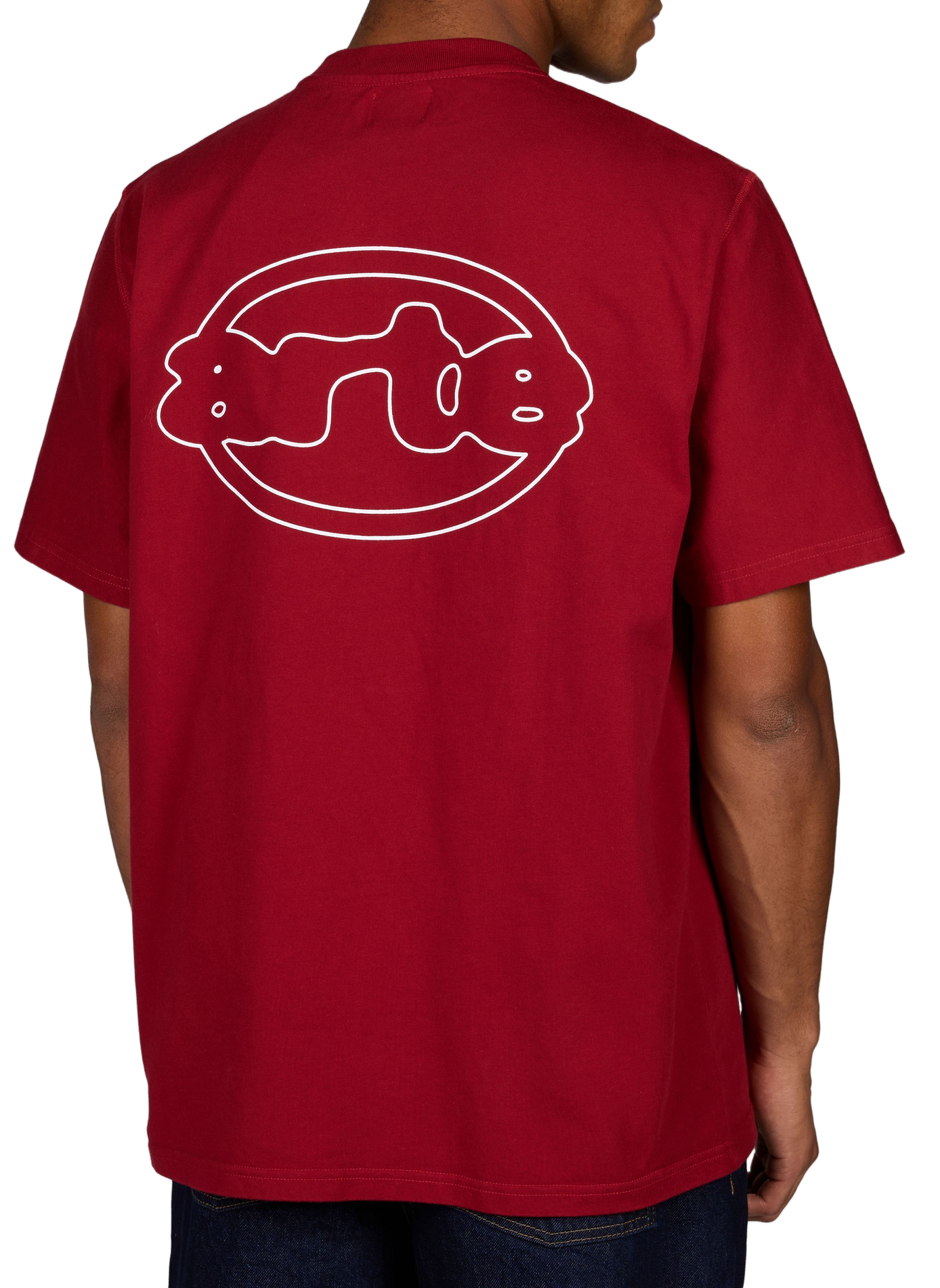 Round neck straight fit cotton T-shirt with screen printing ARTE ANTWERP Red