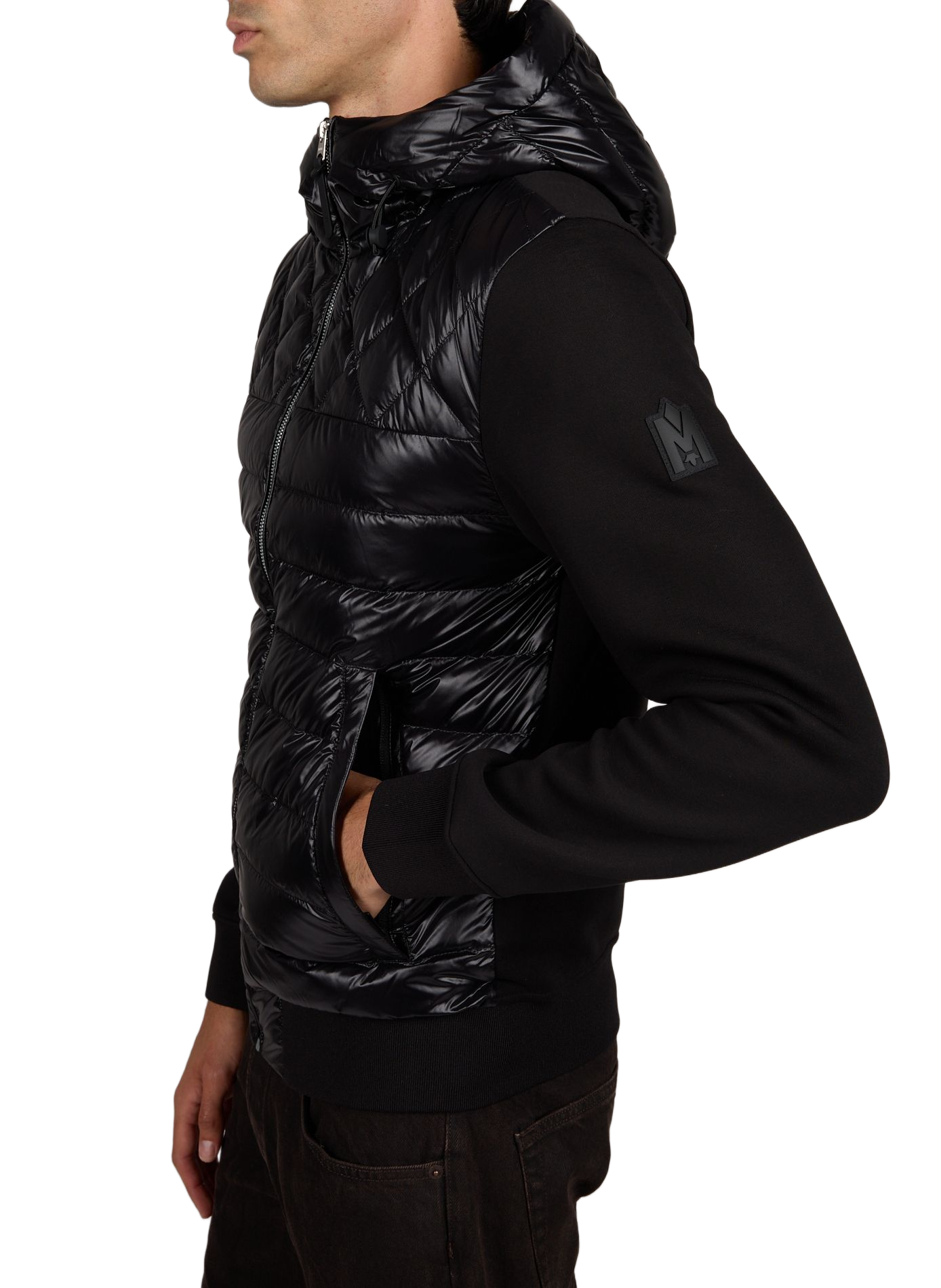Leichte gerade gesteppte Kapuzenjacke MACKAGE Schwarz