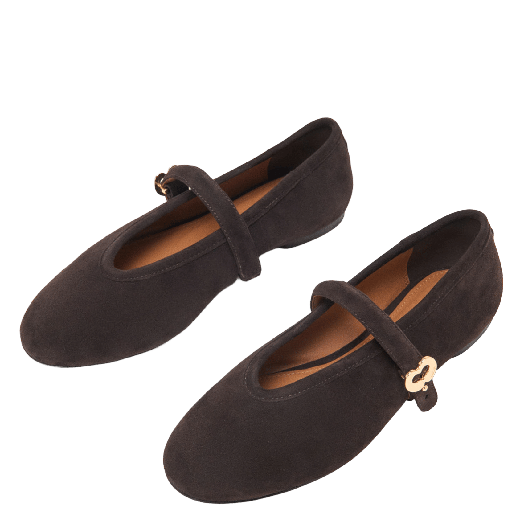 Ballerines avec brides en cuir MAJE Marron