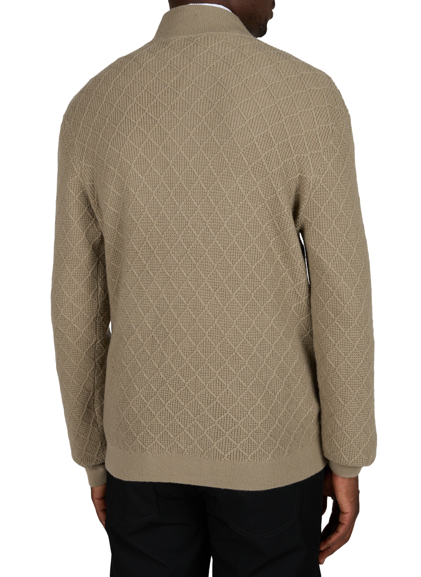Virgin wool blend knit sweater EMPORIO ARMANI Beige