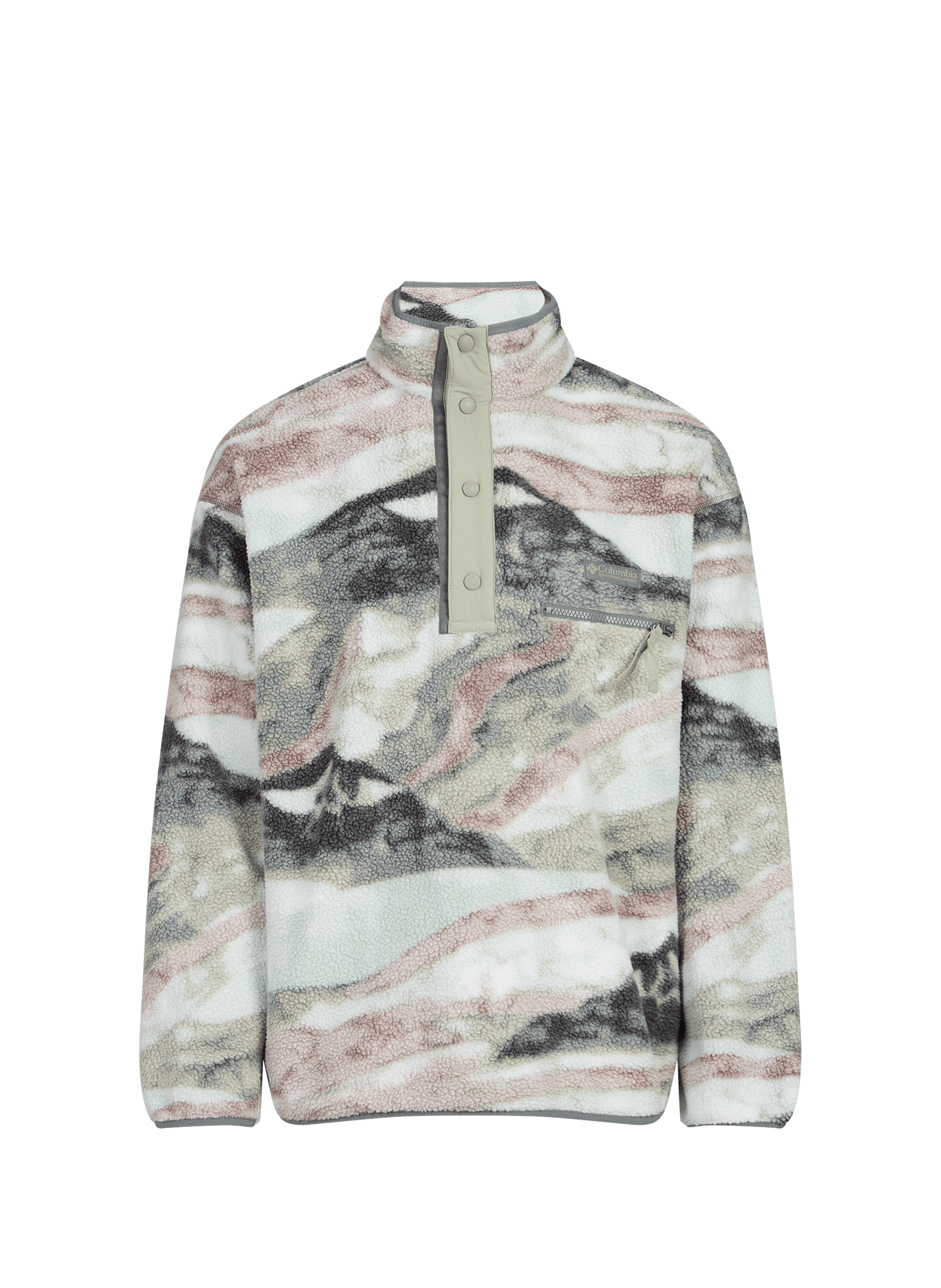 Helvetia printed fleece COLUMBIA Green