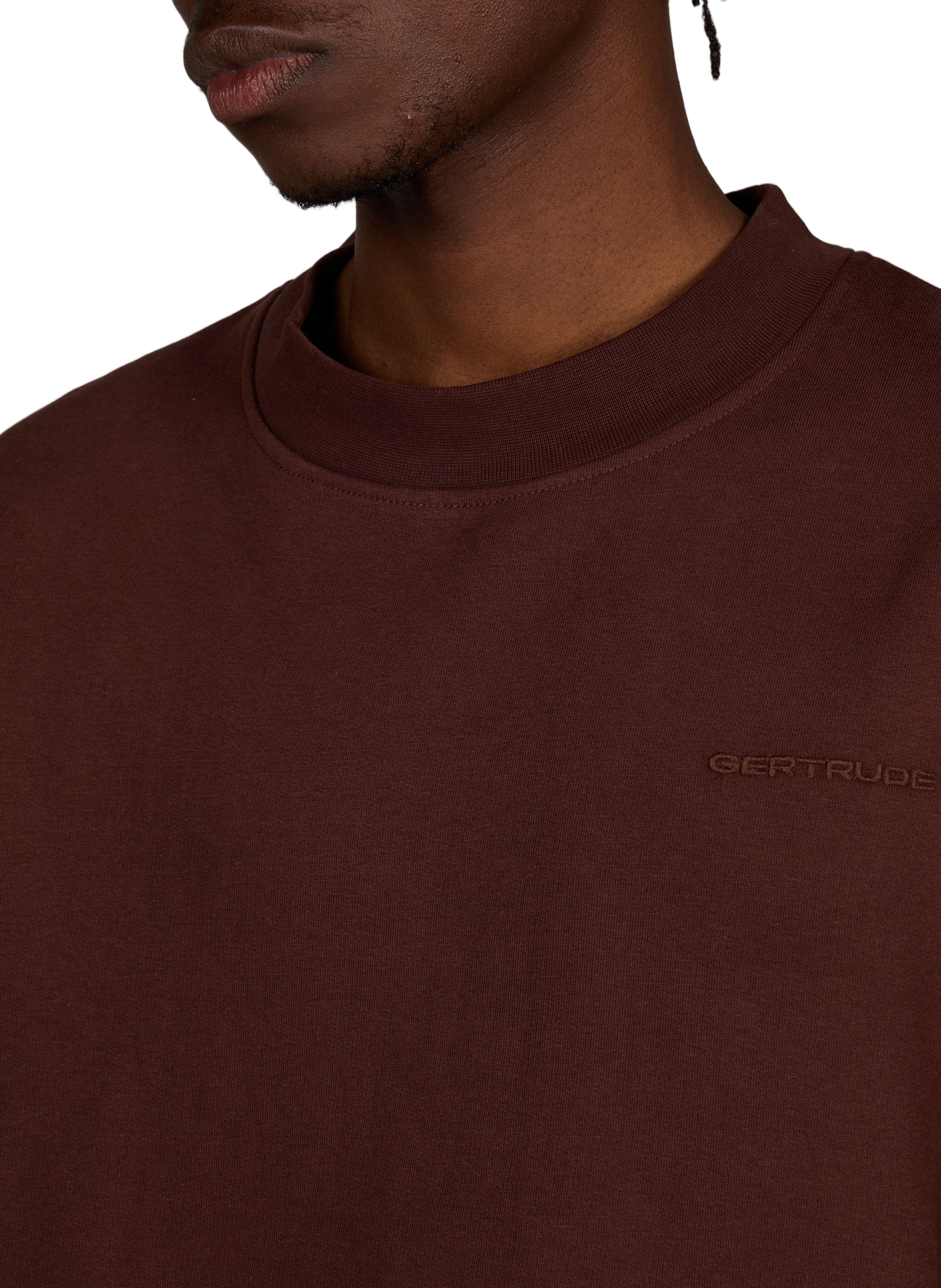 Plain crew-neck sweatshirt GERTRUDE Red