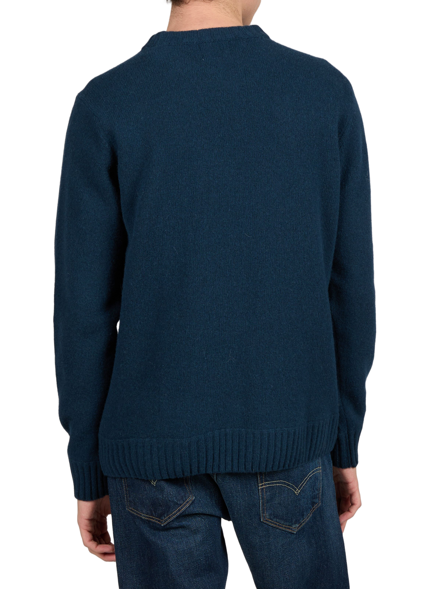 Pull droit col rond en laine mélangée | Bleu LAFAURIE Homme