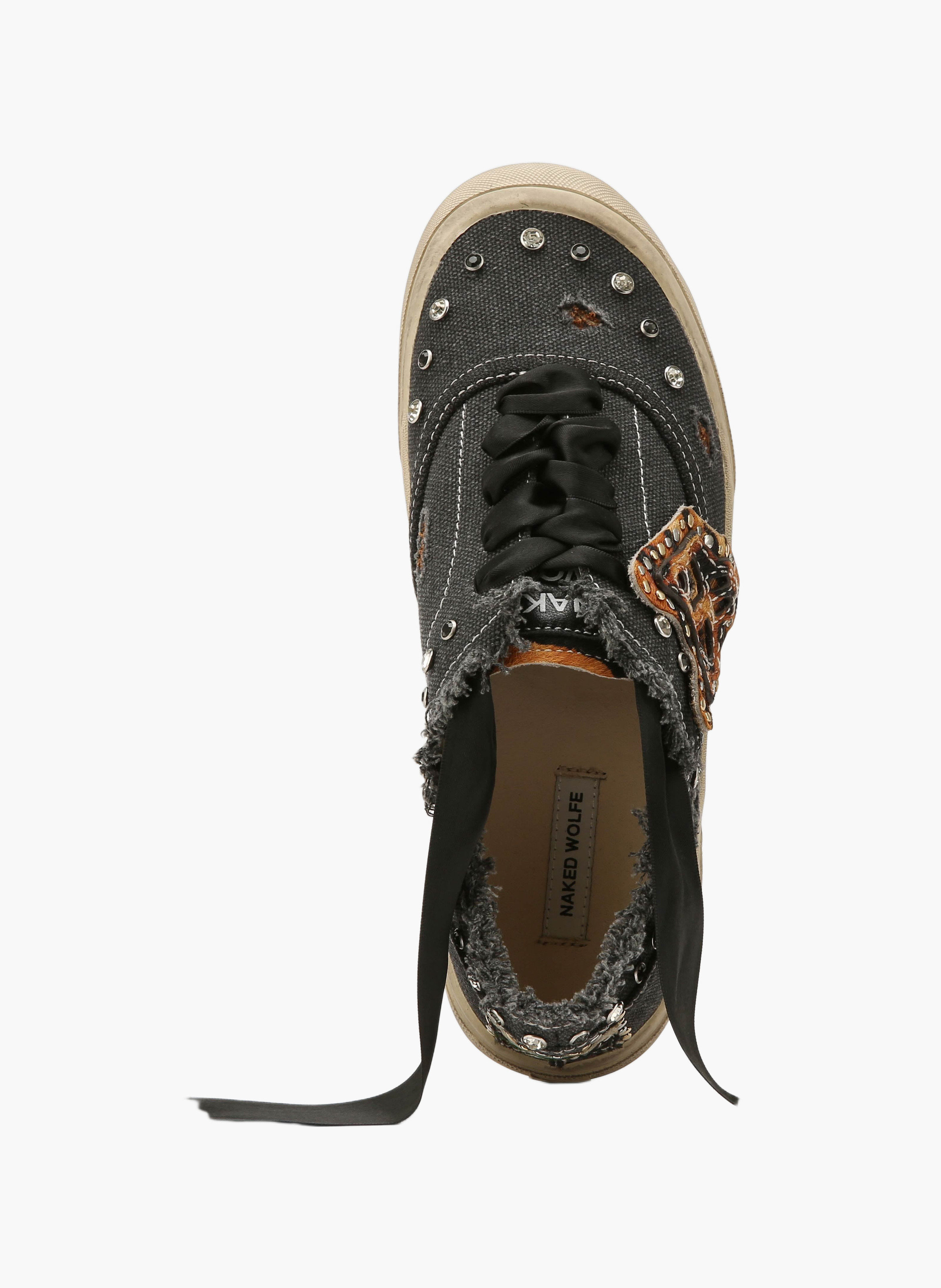 Baskets mission en toile NAKED WOLFE Noir