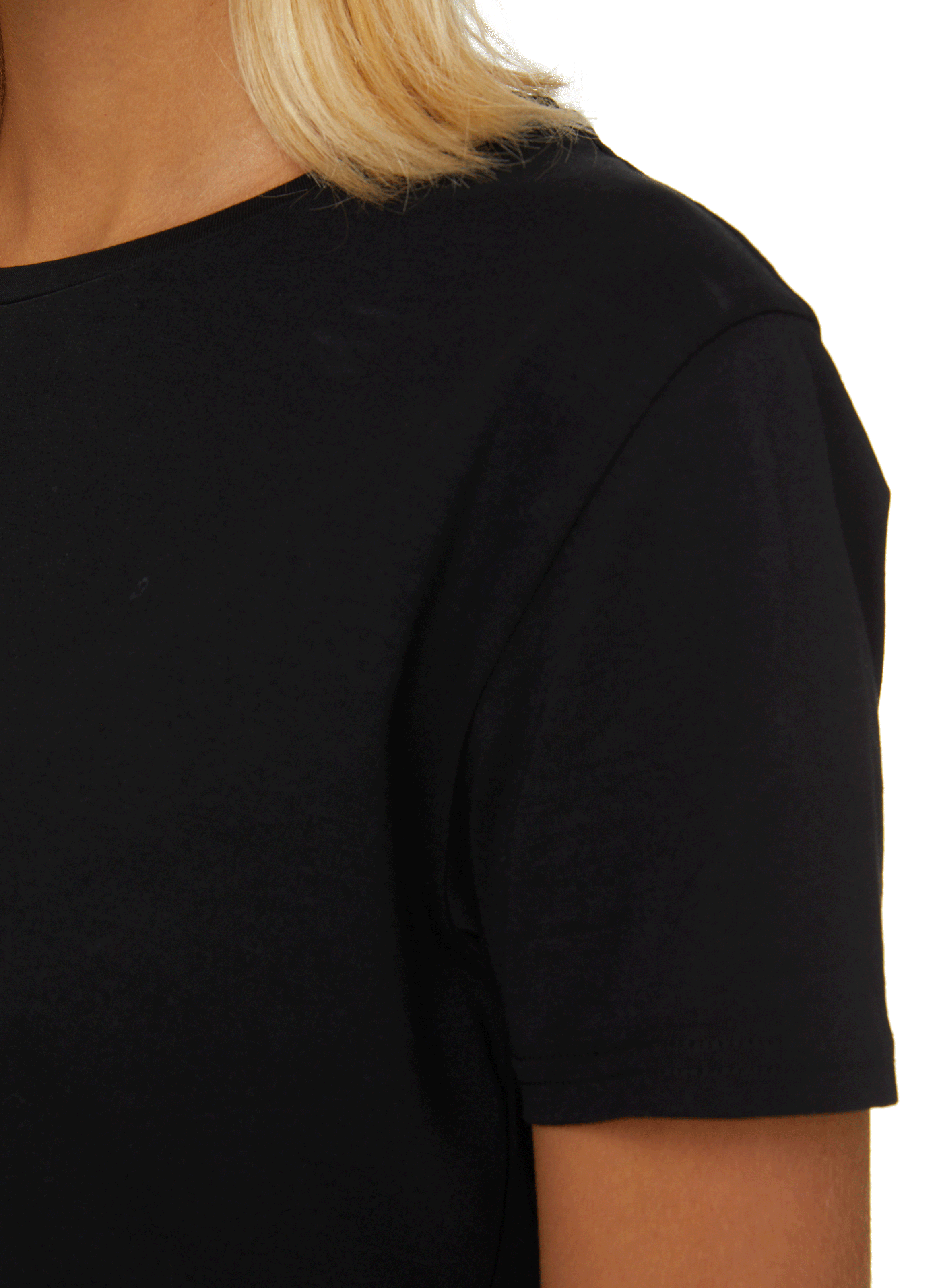 T-shirt Eqla col rond en coton SAISON 1865 Noir