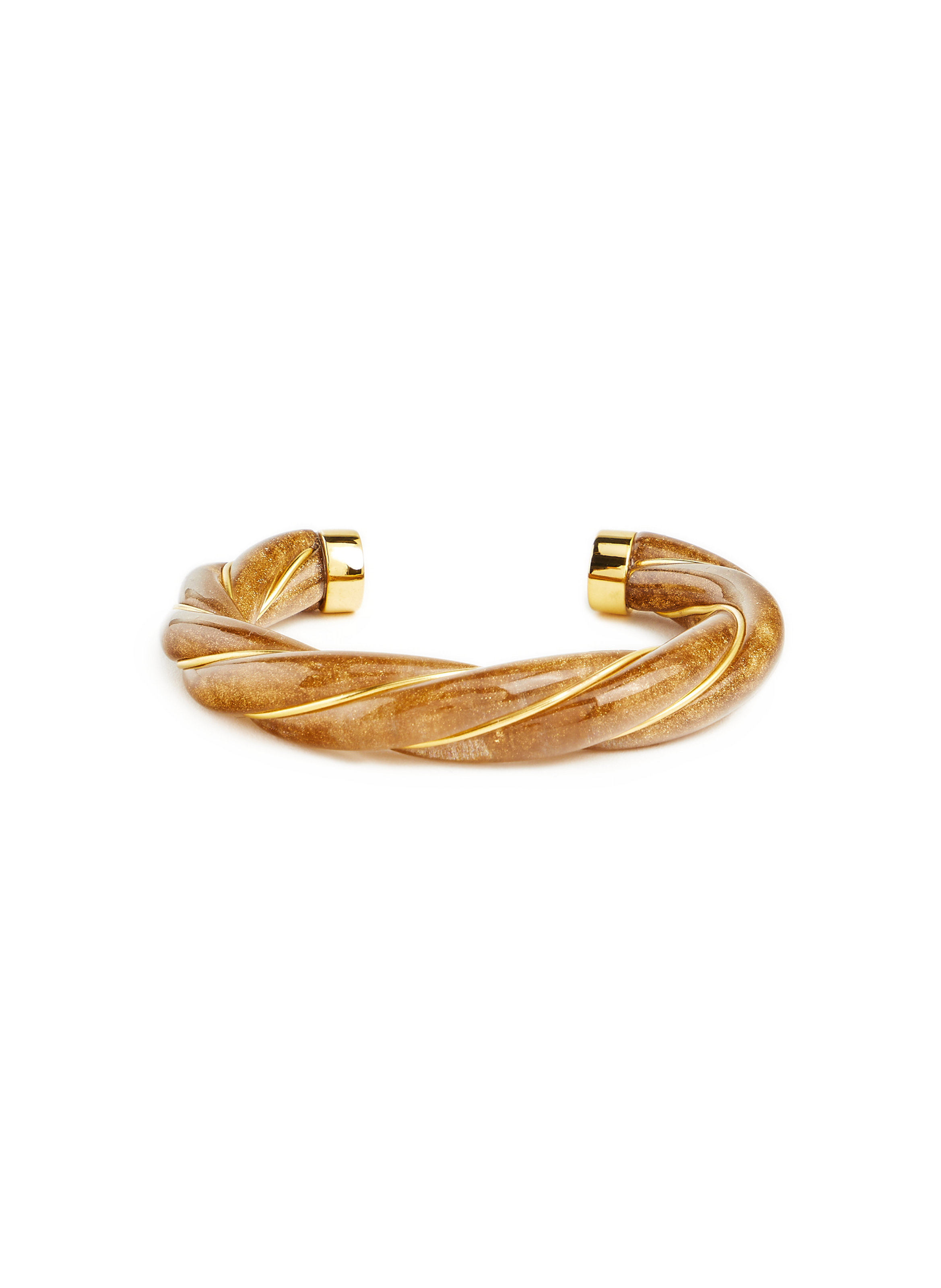 AURELIE BIDERMANN Bracelet Diane résine transparente Beige