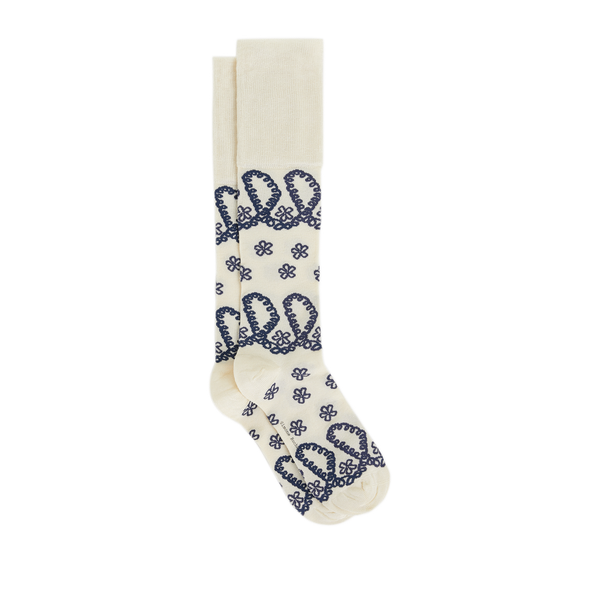 Simone Rocha Calf-length Socks With Floral Design In White